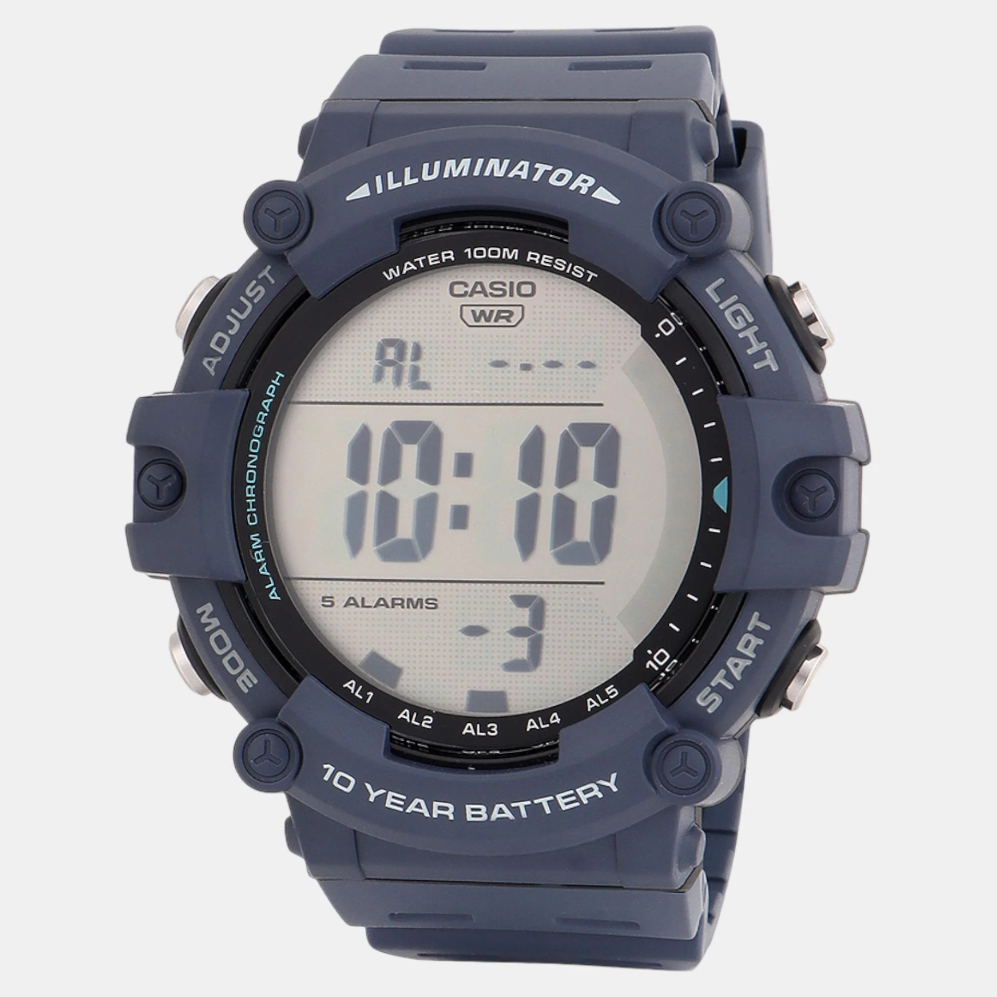 Youth Men Quartz Navy Blue Dial Digital Resin Watch D319 - Image 2