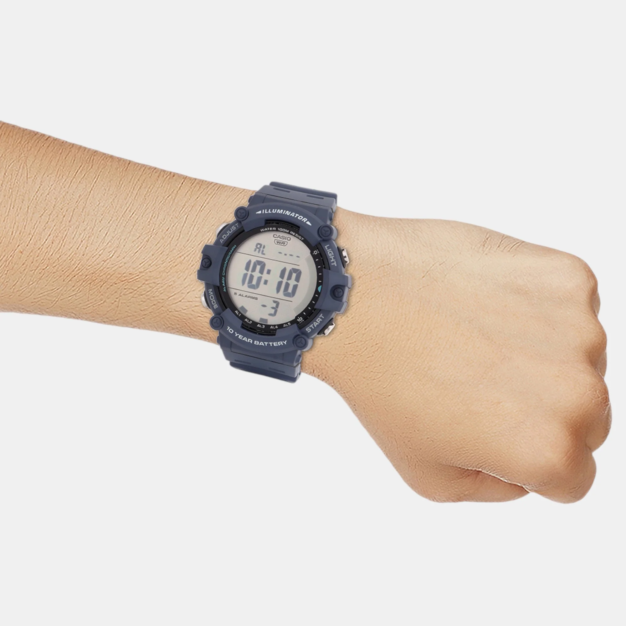 Youth Men Quartz Navy Blue Dial Digital Resin Watch D319 - Image 9