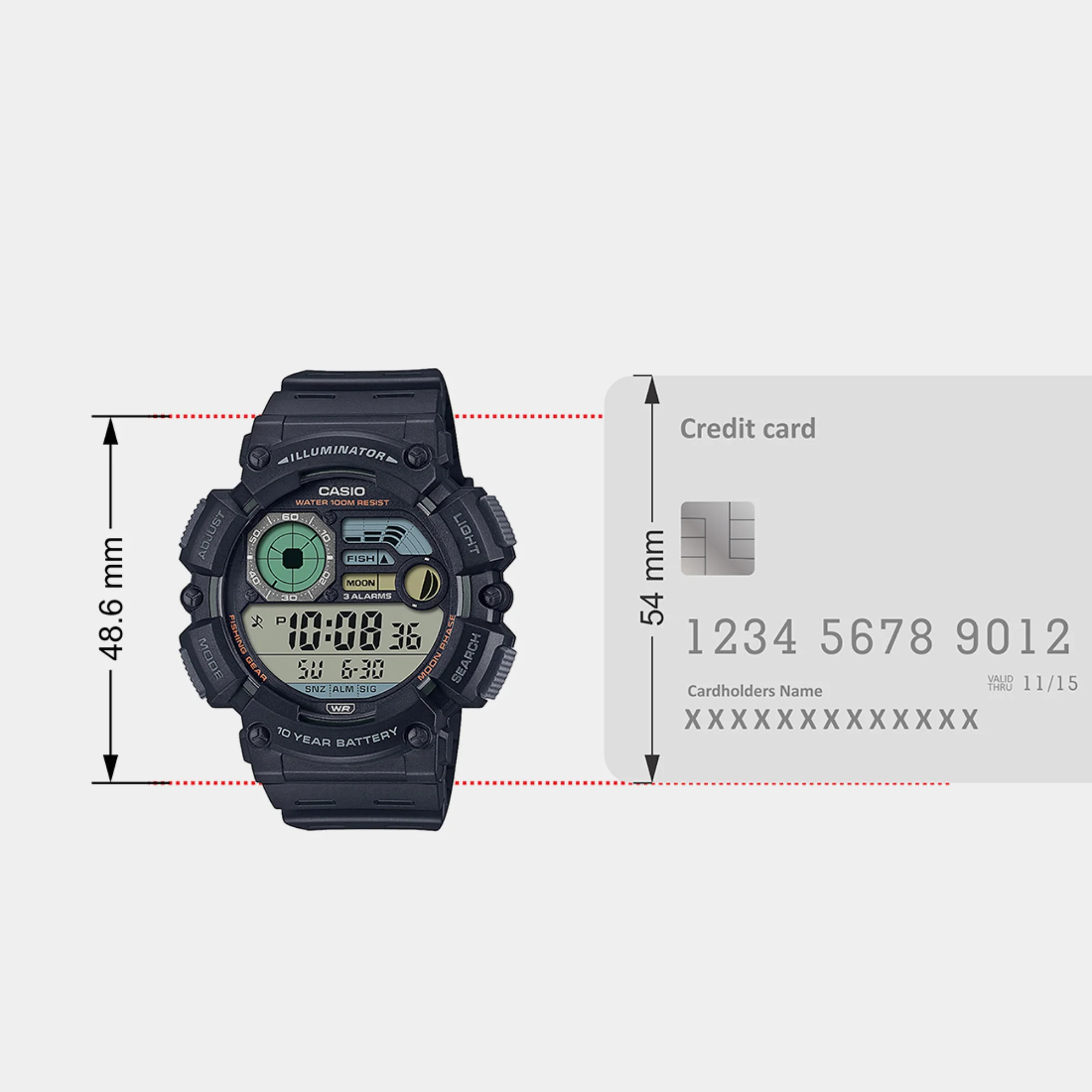 Youth Men Quartz Black Dial Digital Resin Watch D292 - Image 7