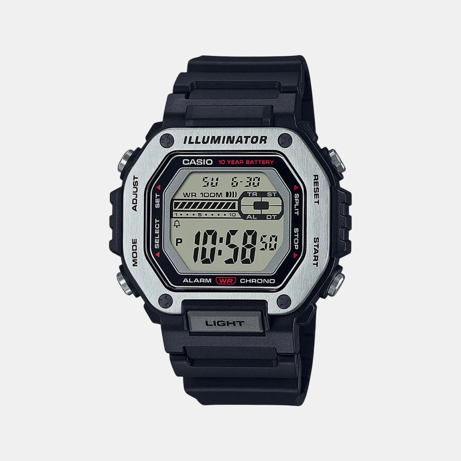 Youth Men Quartz Black Dial Digital Resin Watch D300