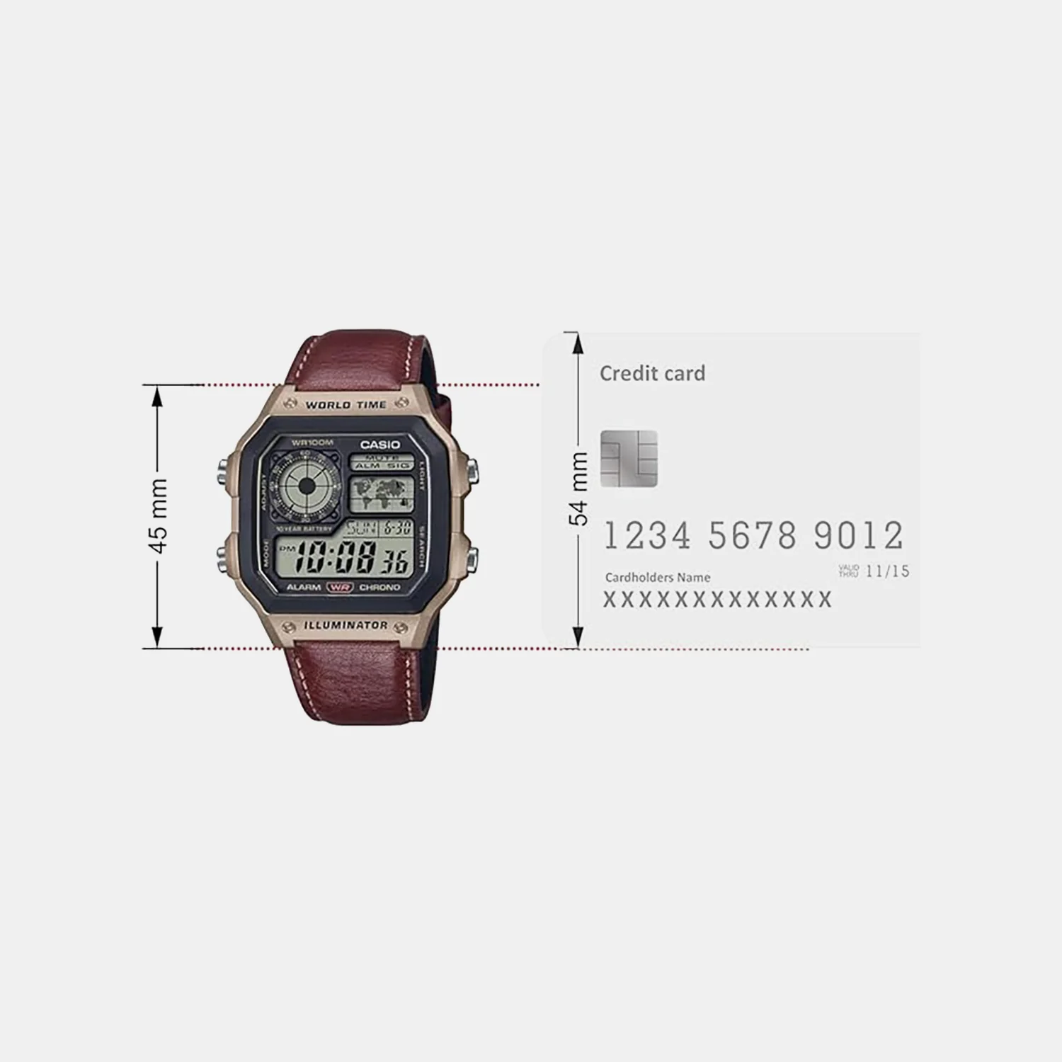 Youth Unisex Quartz Black Dial Digital Leather Watch D383 - Image 5