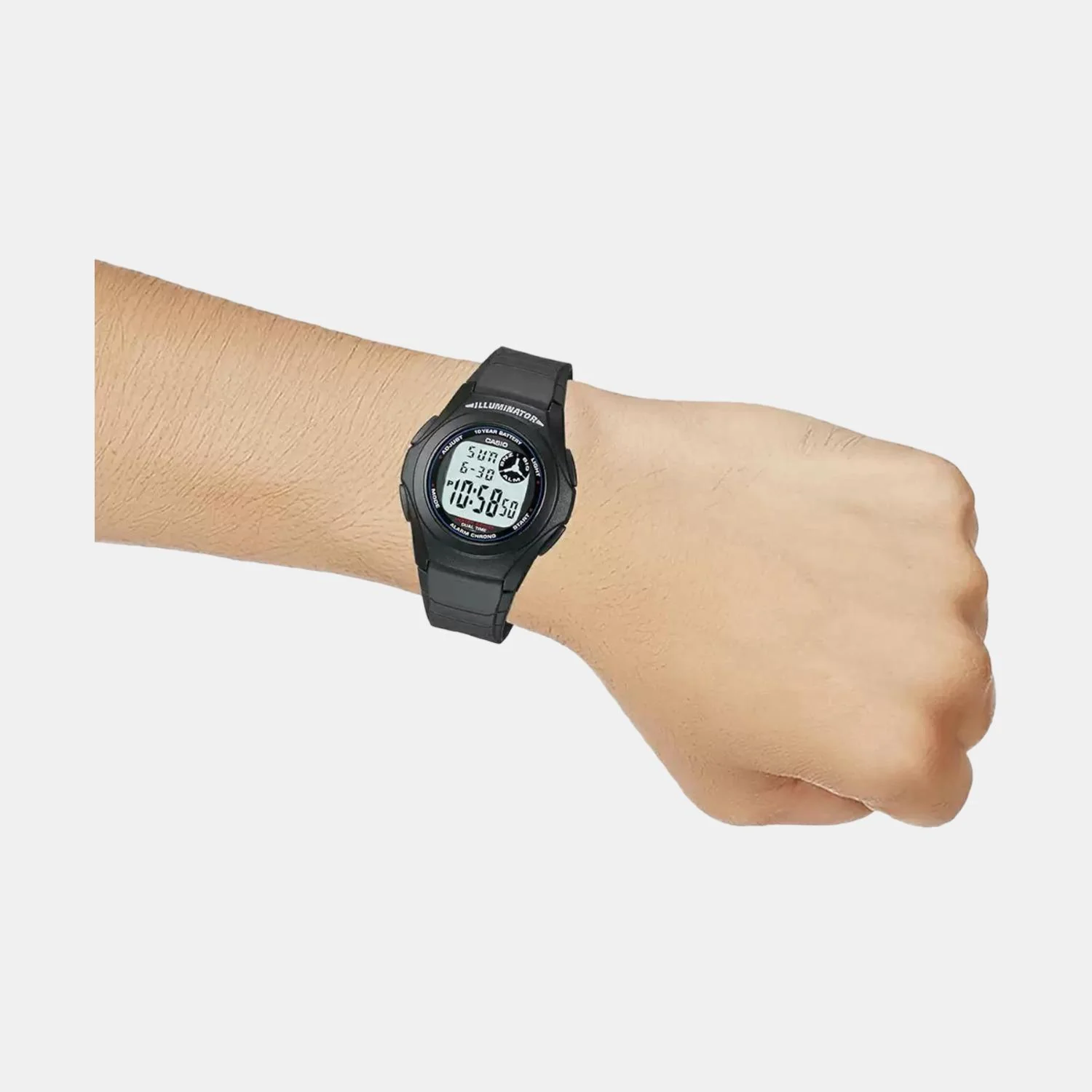 Youth Unisex Quartz Black Dial Digital Resin Watch D027 - Image 6