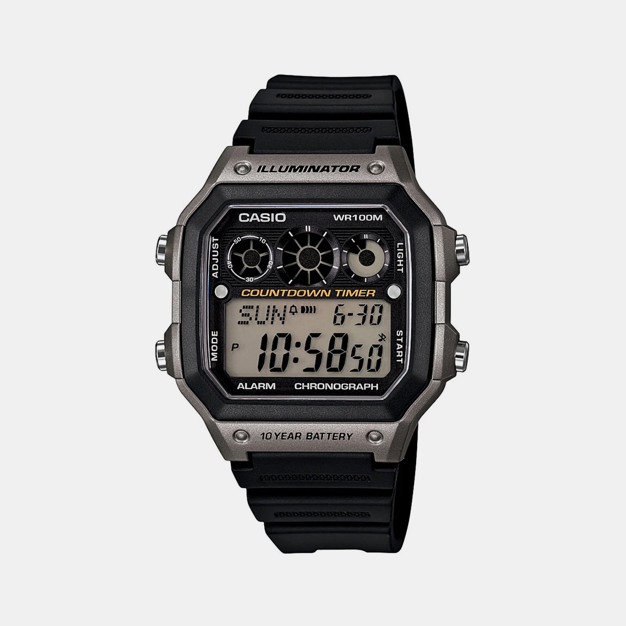 Youth Unisex Quartz Black Dial Digital Resin Watch D109