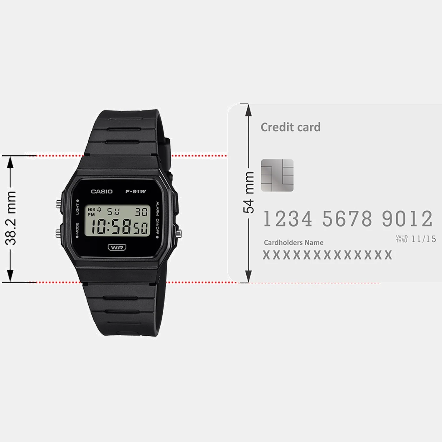 Youth Unisex Quartz Black Dial Digital Resin Watch D370 - Image 8