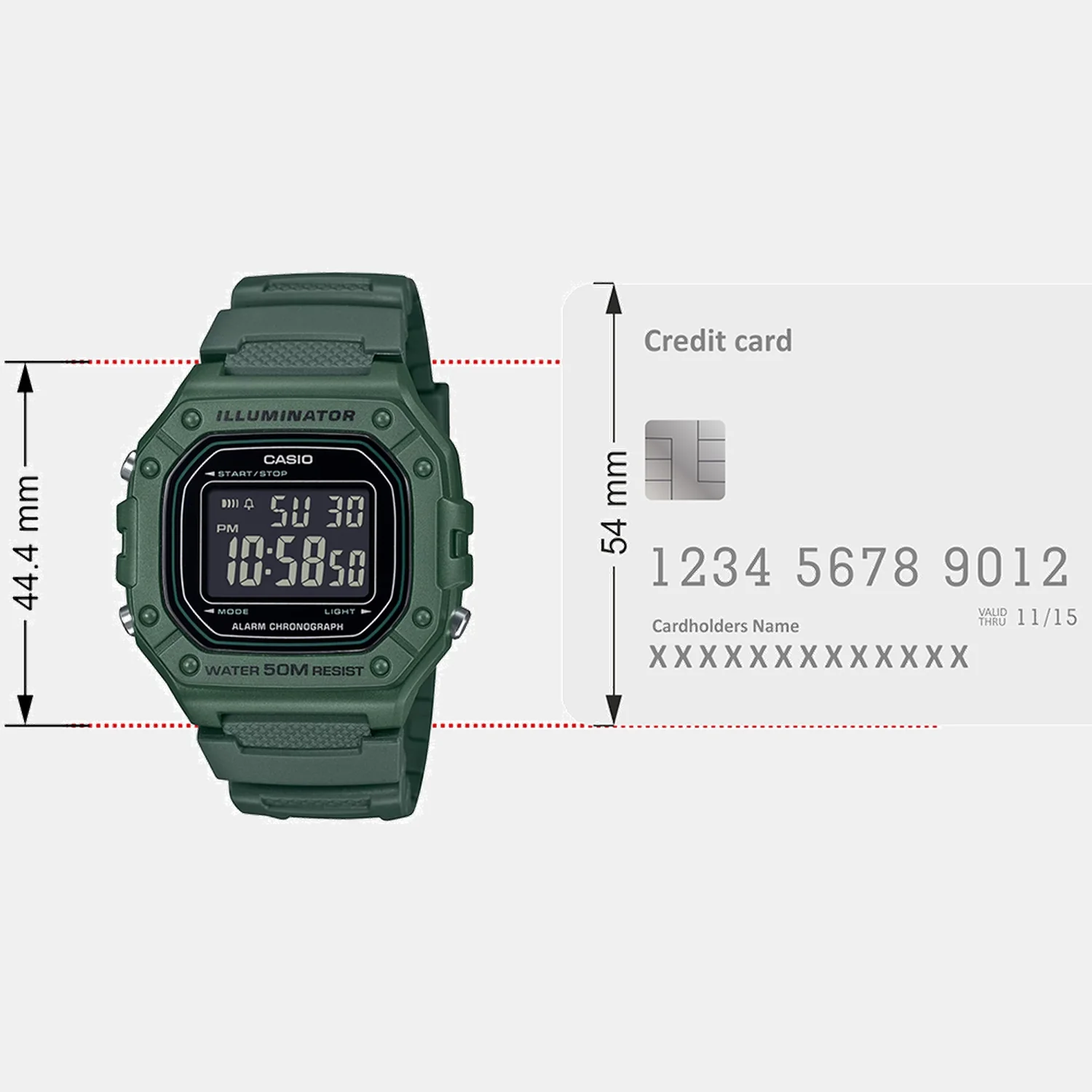 Youth Unisex Quartz Black Dial Digital Resin Watch D394 - Image 8