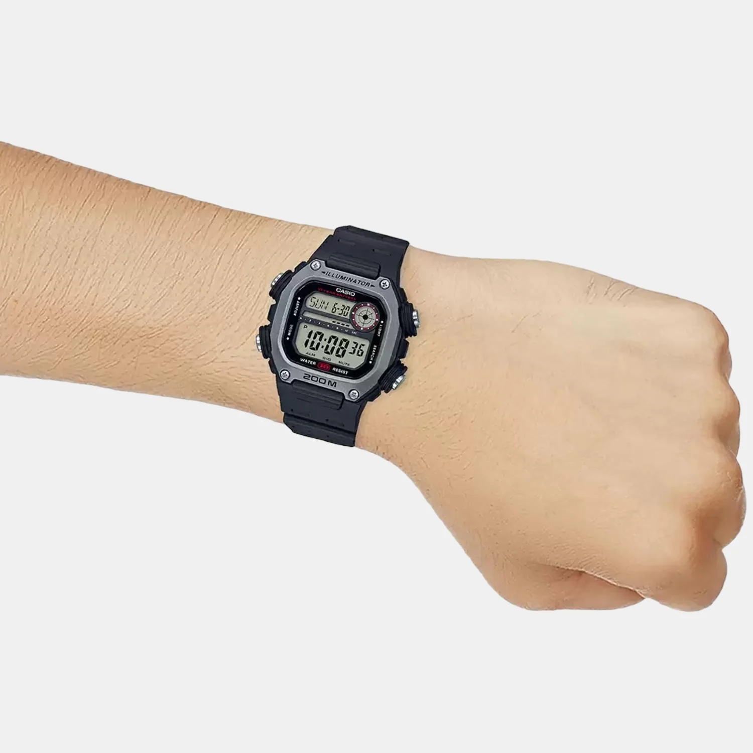 Youth Unisex Quartz Black Dial Digital Resin Watch I116 - Image 7
