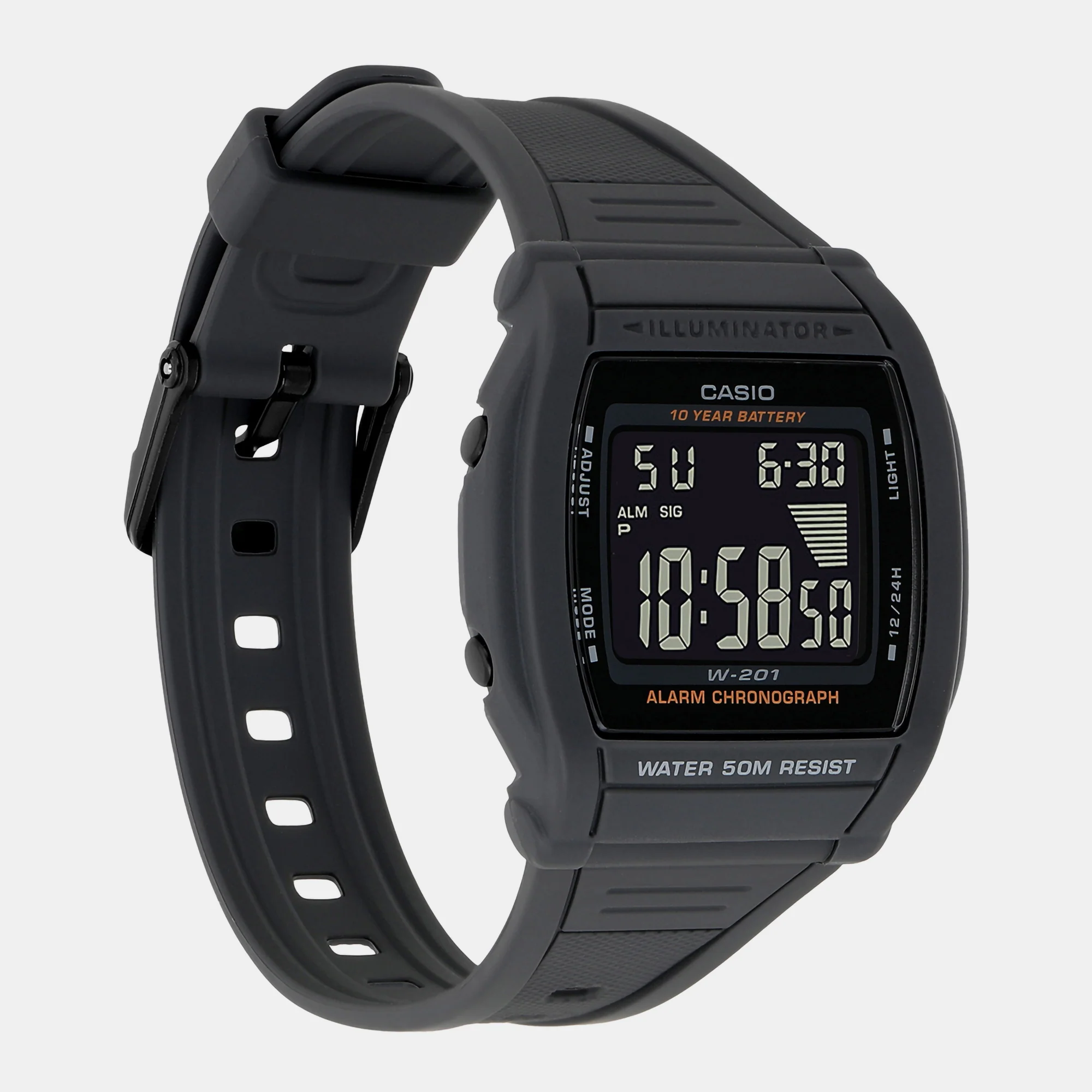 Youth Unisex Quartz Black Dial Digital Resin Watch I126 - Image 3