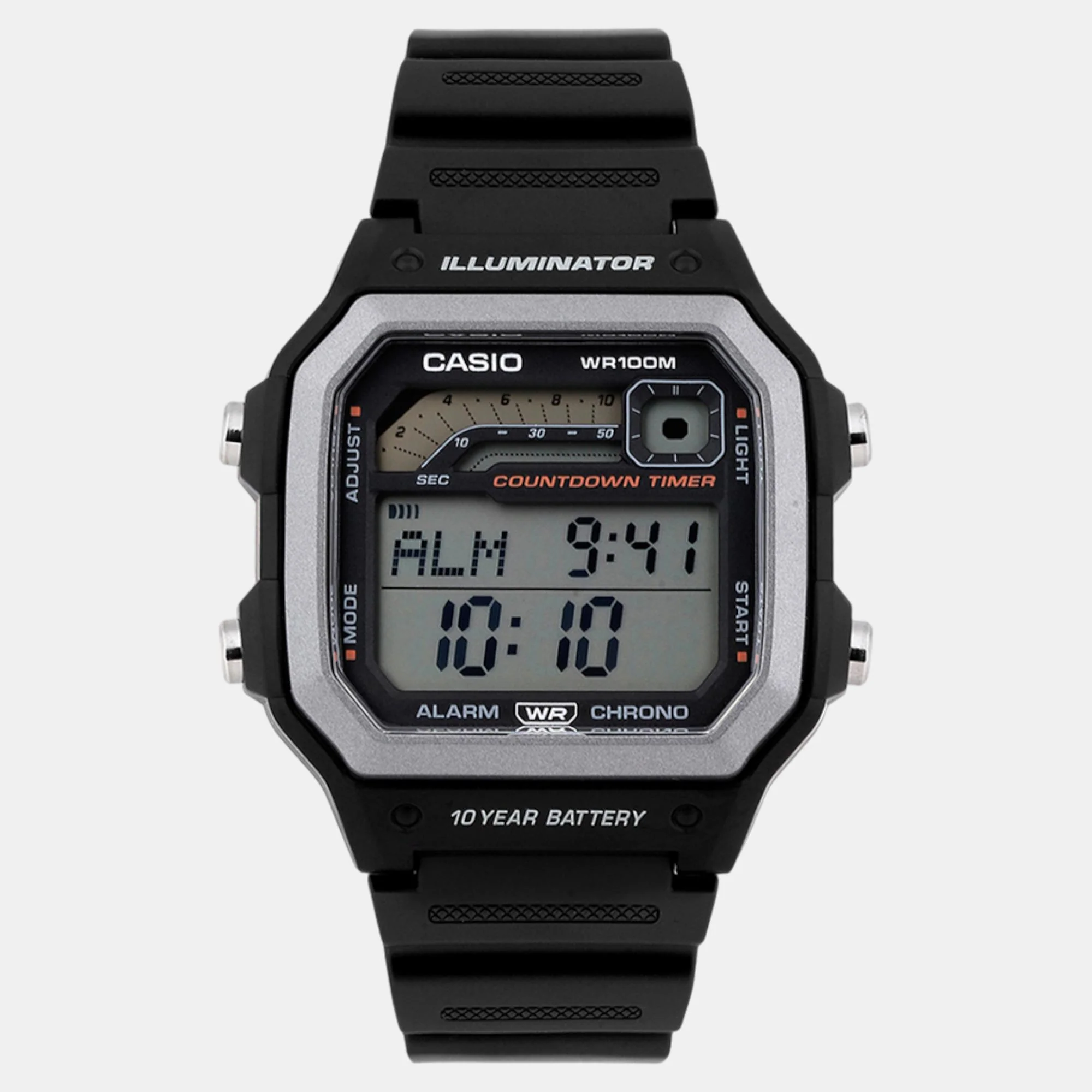 Youth Unisex Quartz Black Dial Digital Resin Watch D308