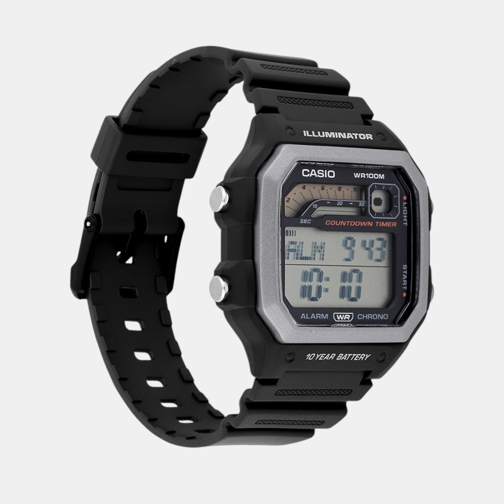 Youth Unisex Quartz Black Dial Digital Resin Watch D308 - Image 4