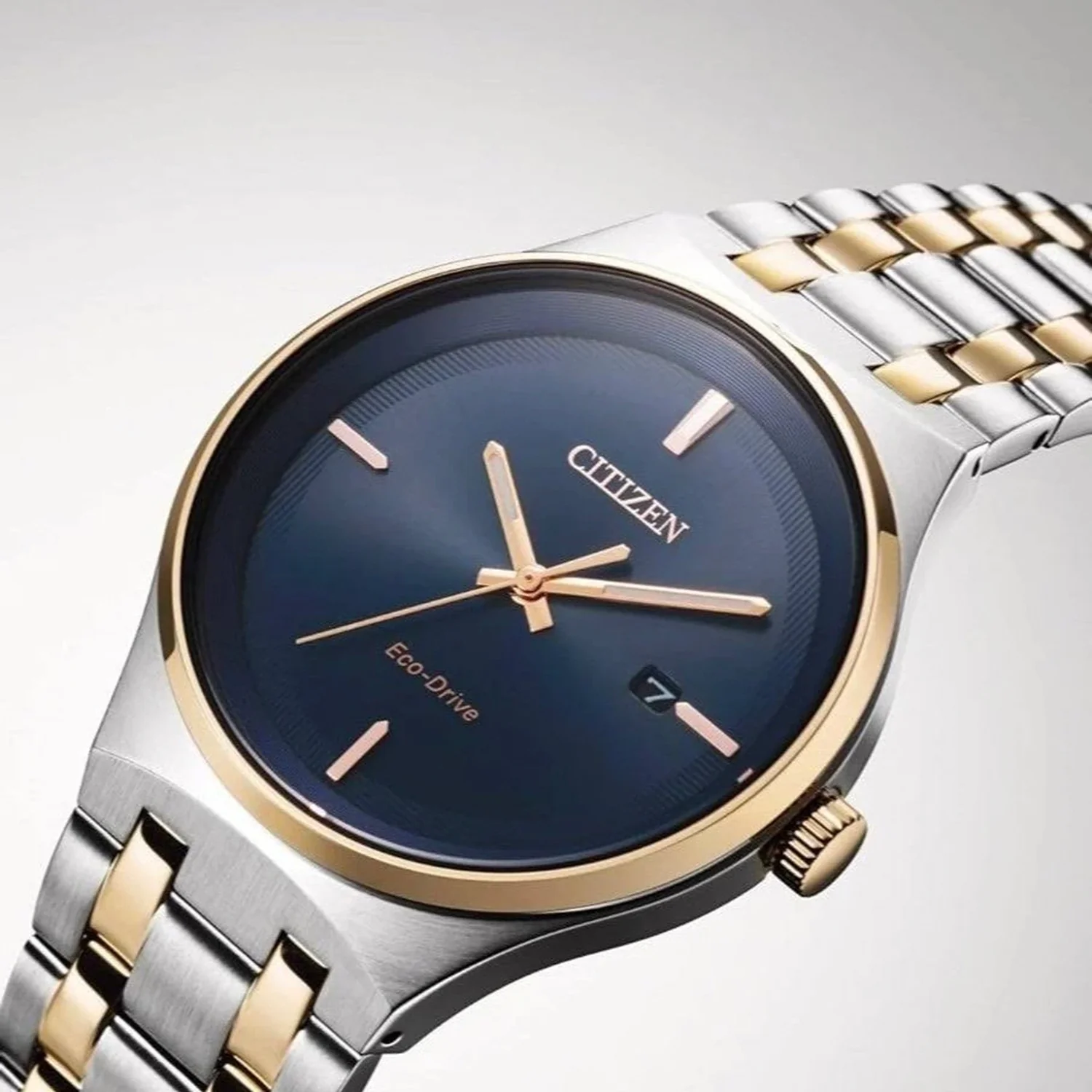 Axiom Men Eco-Drive Blue Dial Analog Stainless Steel Watch BM7656-51L - Image 3