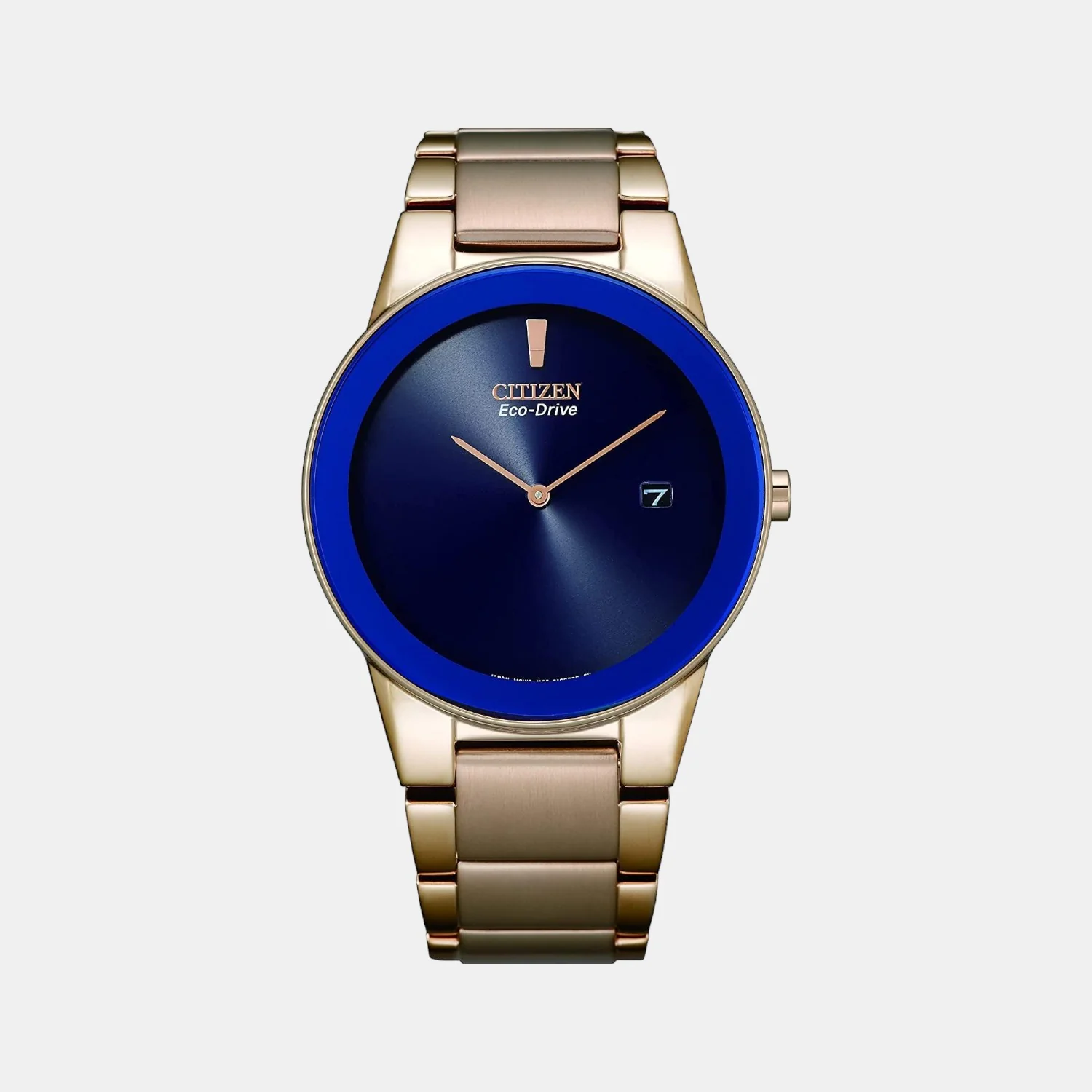 Axiom Men Quartz Blue Dial Analog Stainless Steel Watch AU1066-80L