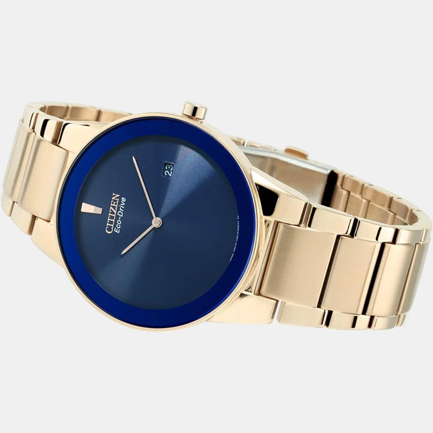 Axiom Men Quartz Blue Dial Analog Stainless Steel Watch AU1066-80L - Image 2