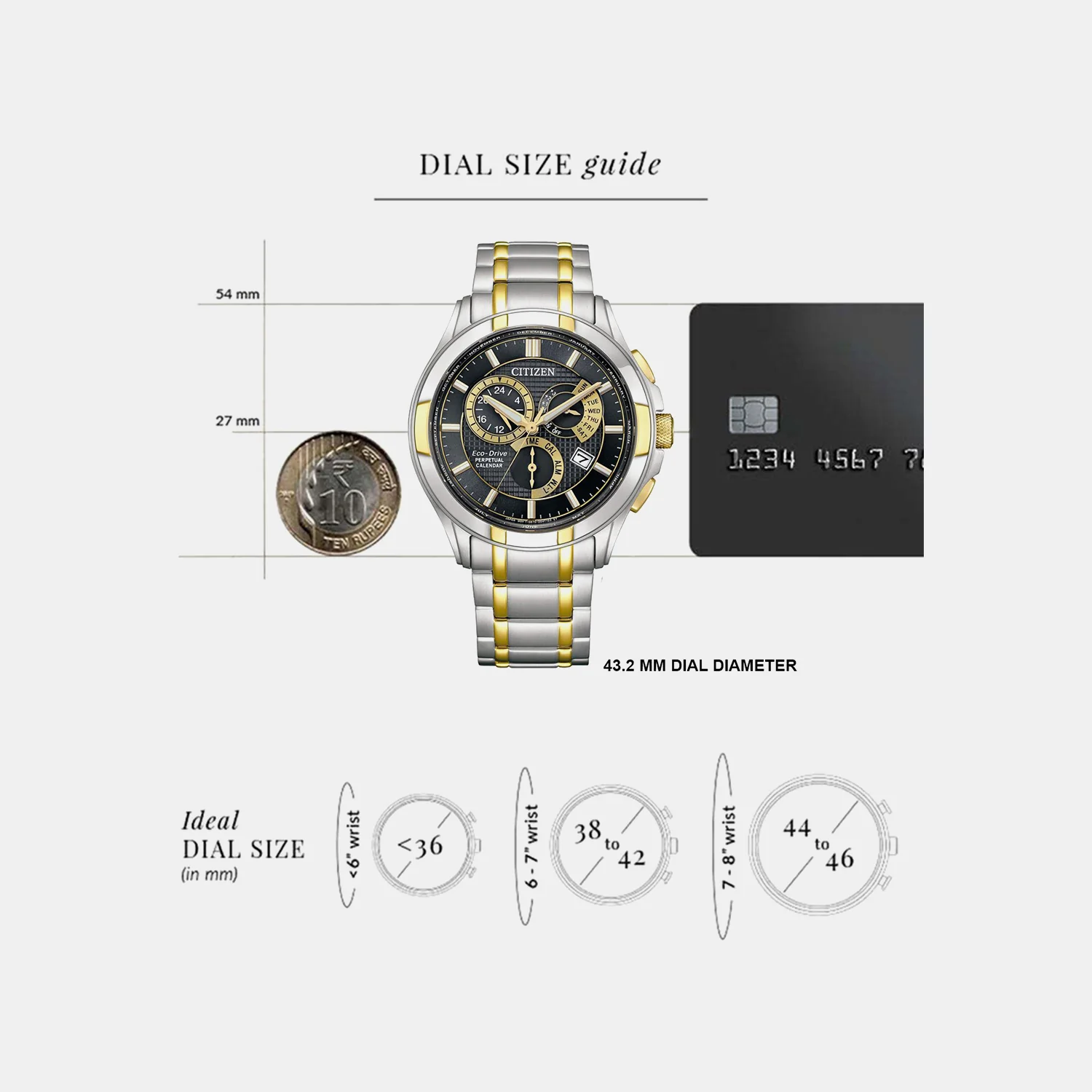 BI Men Eco-Drive Black Dial Chronograph Stainless Steel Watch BL8164-57E - Image 4