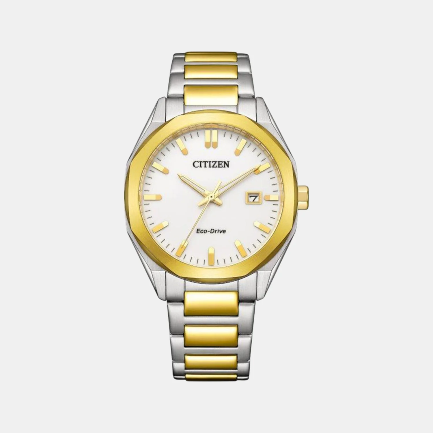 Eco-Drive Men Eco-Drive White Dial Analog Stainless Steel Watch BM7624-82A - Image 2