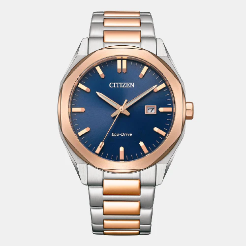 Eco-Drive Men Quartz Blue Dial Analog Stainless Steel Watch BM7606-84L - Image 2