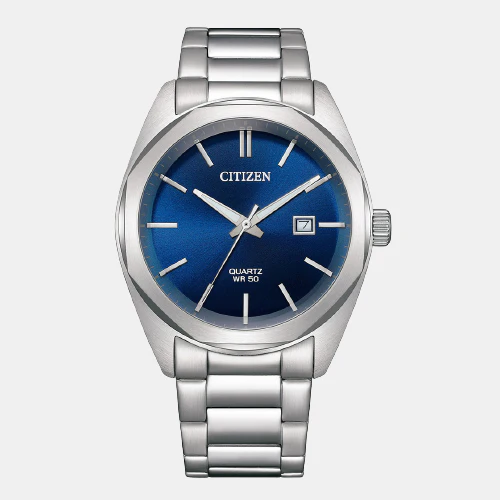Hyperion Men Quartz Blue Dial Analog Stainless Steel Watch BI5110-54L
