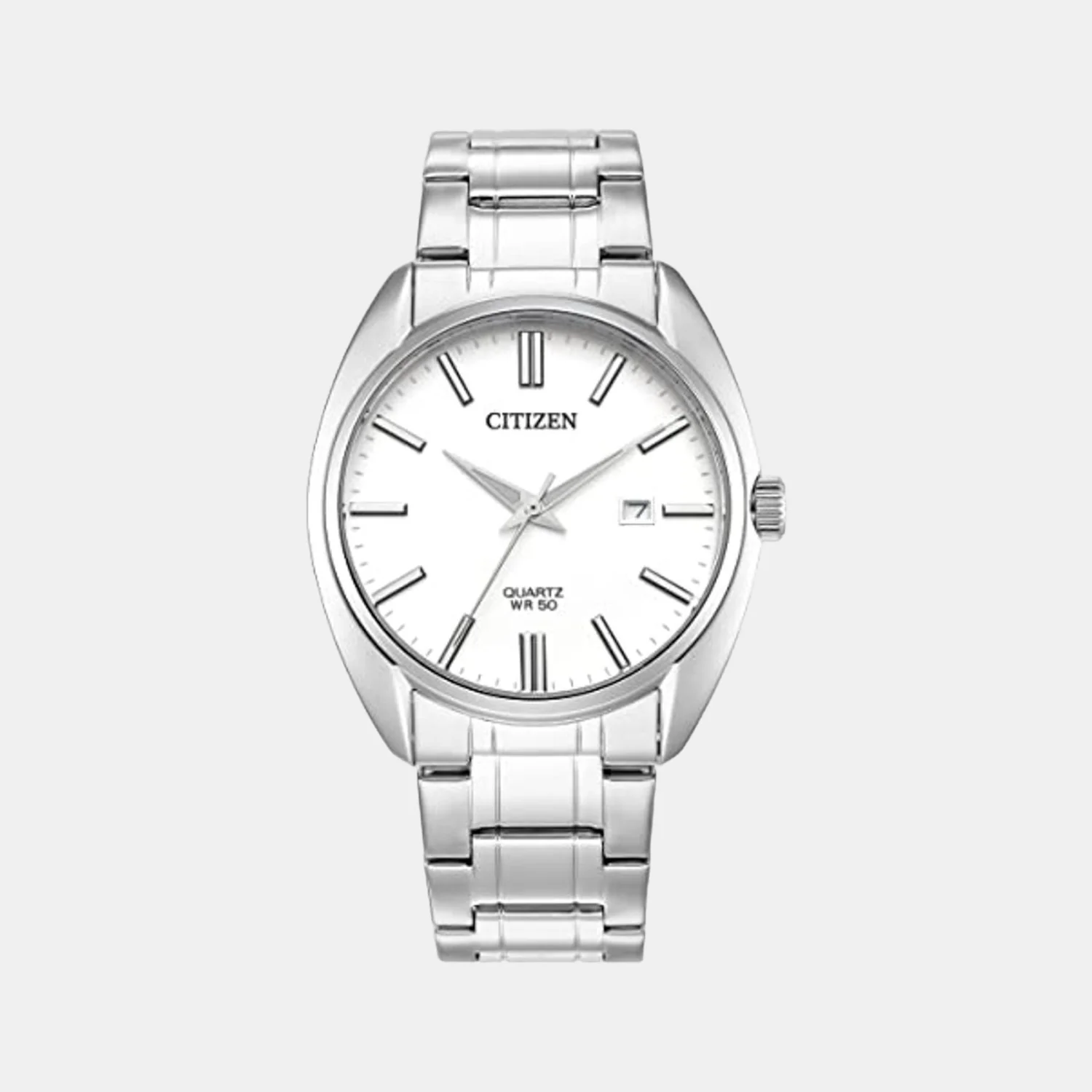 Hyperion Men Quartz White Dial Analog Stainless Steel Watch BI5100-58A