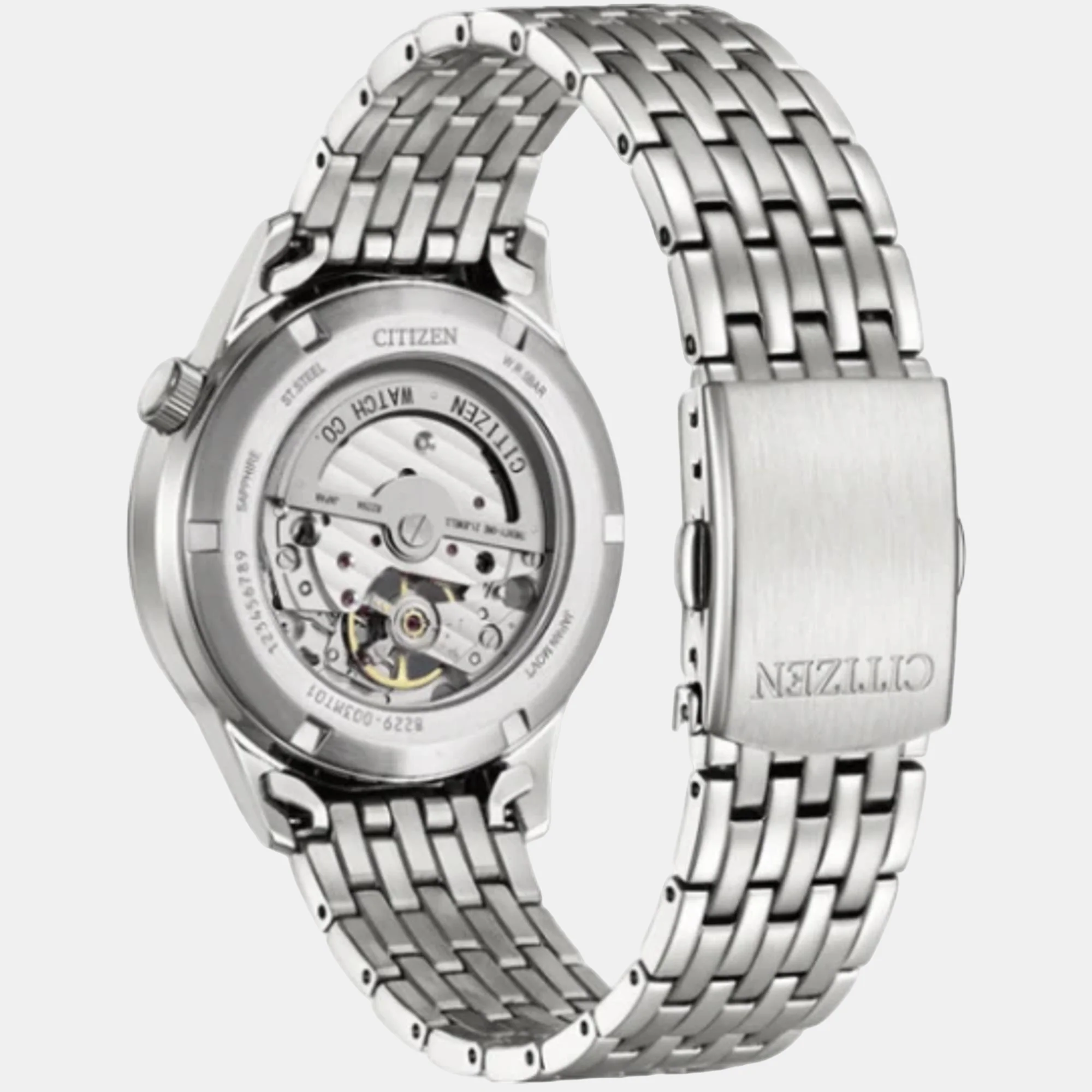 Mechanical Open Heart Men Automatic Blue Dial Analog Stainless Steel Watch NH9130-84L - Image 4