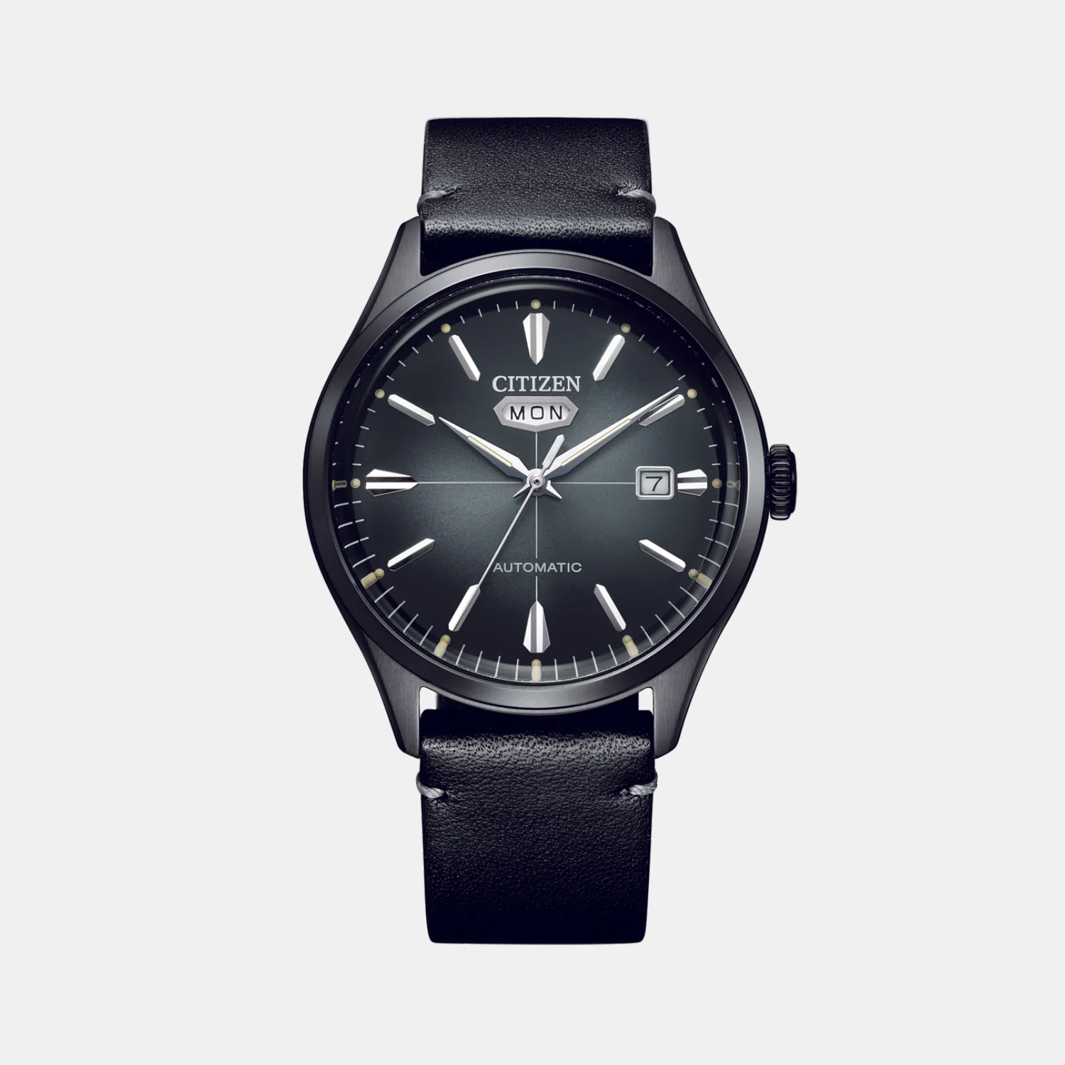 Men Automatic Black Dial Analog Leather Watch NH8395-00E - Image 2