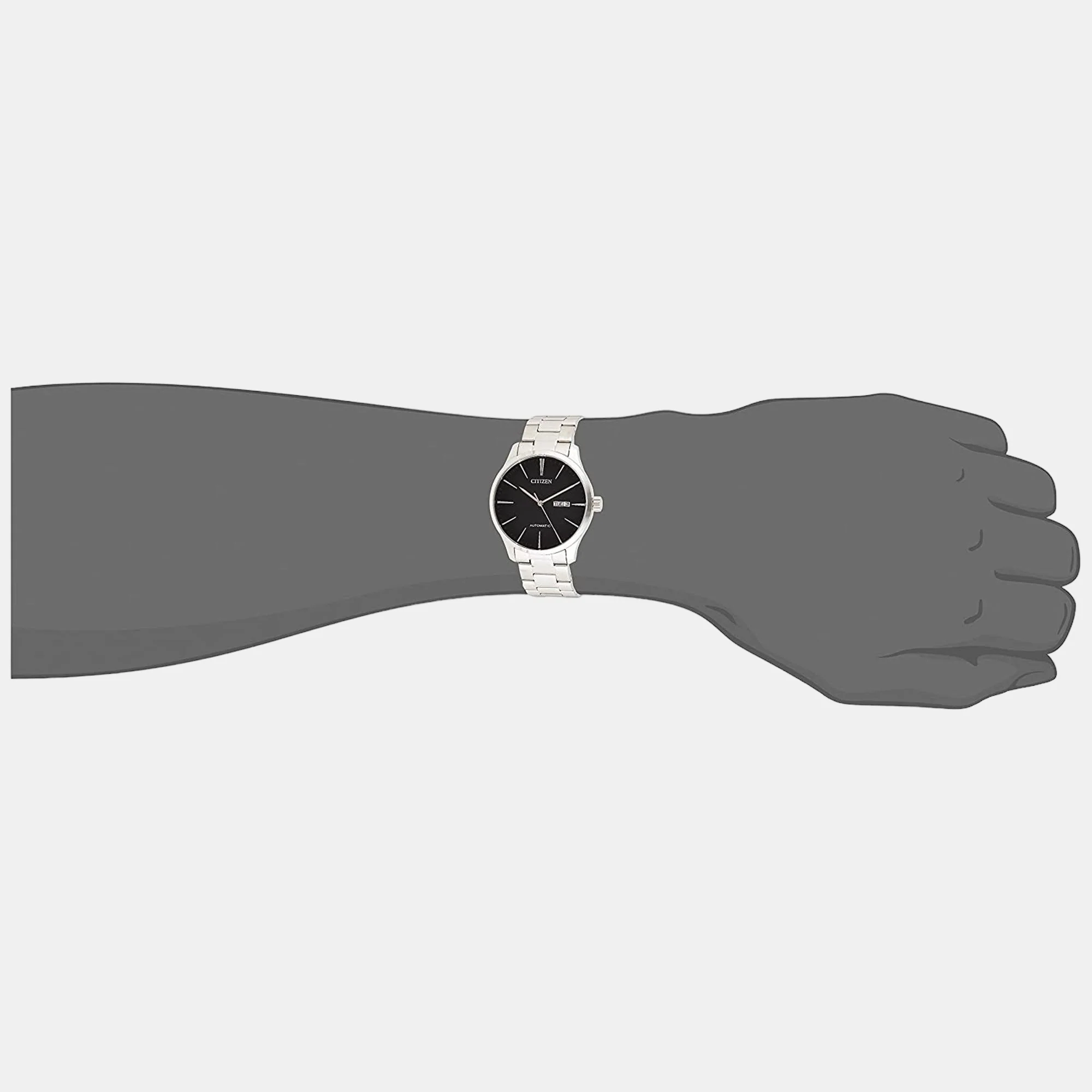 Men Automatic Black Dial Analog Stainless Steel Watch NH8350-83E - Image 5