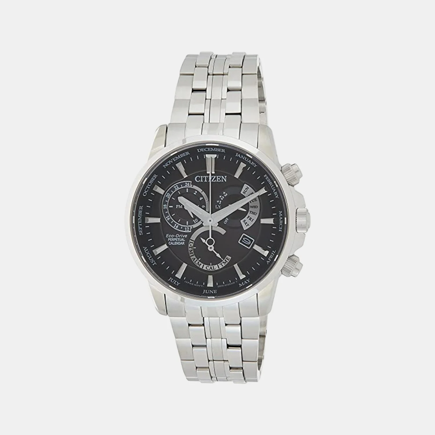 Men Automatic Black Dial Chronograph Stainless Steel Watch BL8140-80E