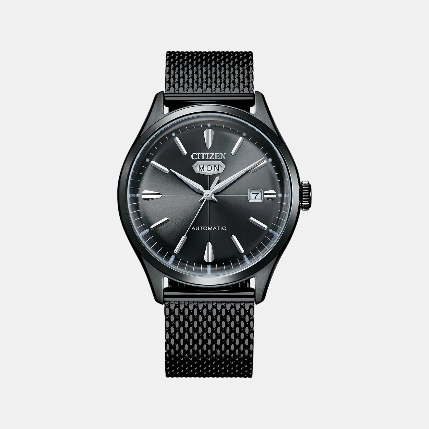 Men Automatic Black Dial Analog Stainless Steel Watch NH8397-80H