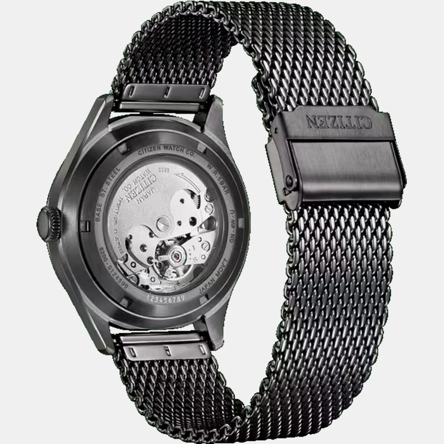 Men Automatic Black Dial Analog Stainless Steel Watch NH8397-80H - Image 3