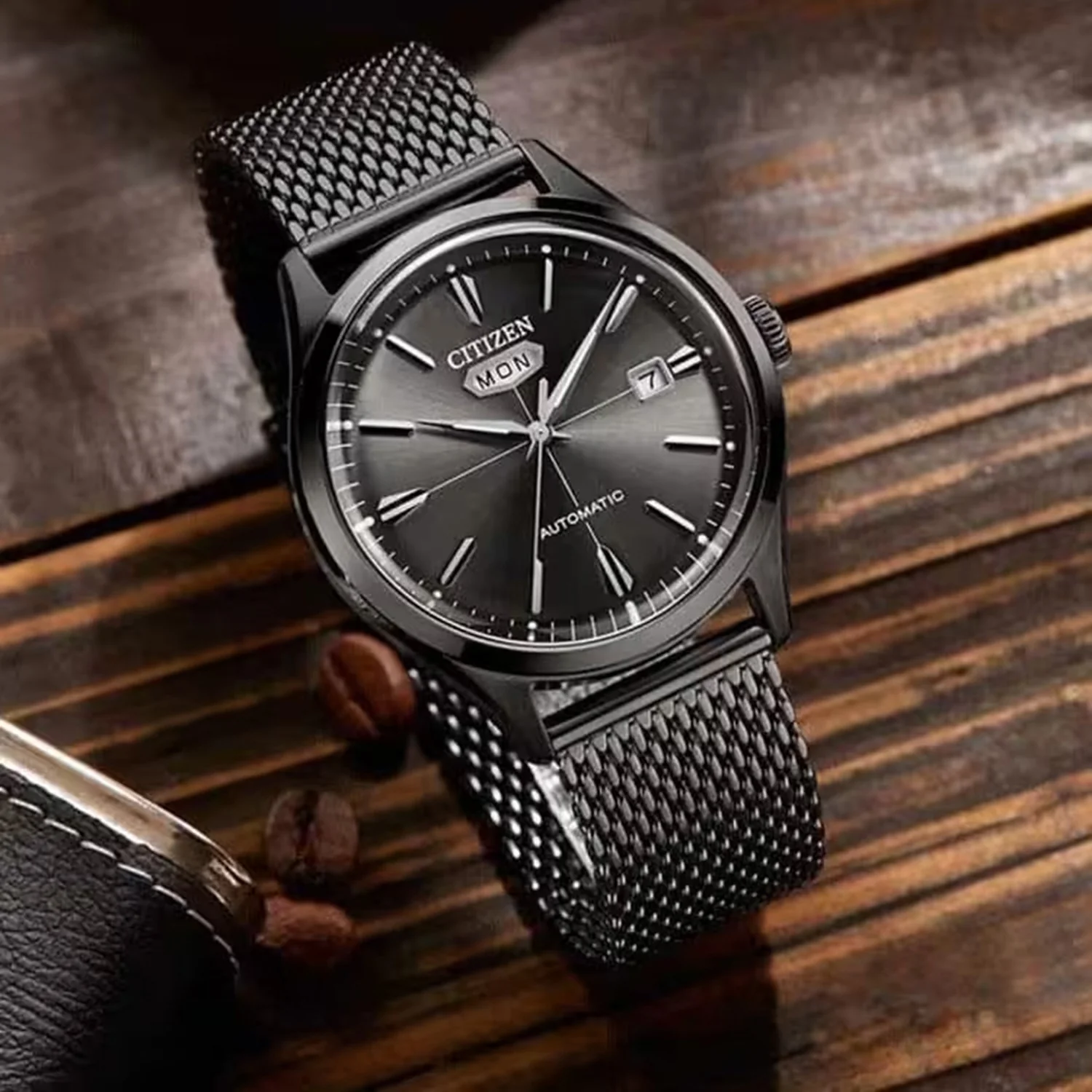 Men Automatic Black Dial Analog Stainless Steel Watch NH8397-80H - Image 5