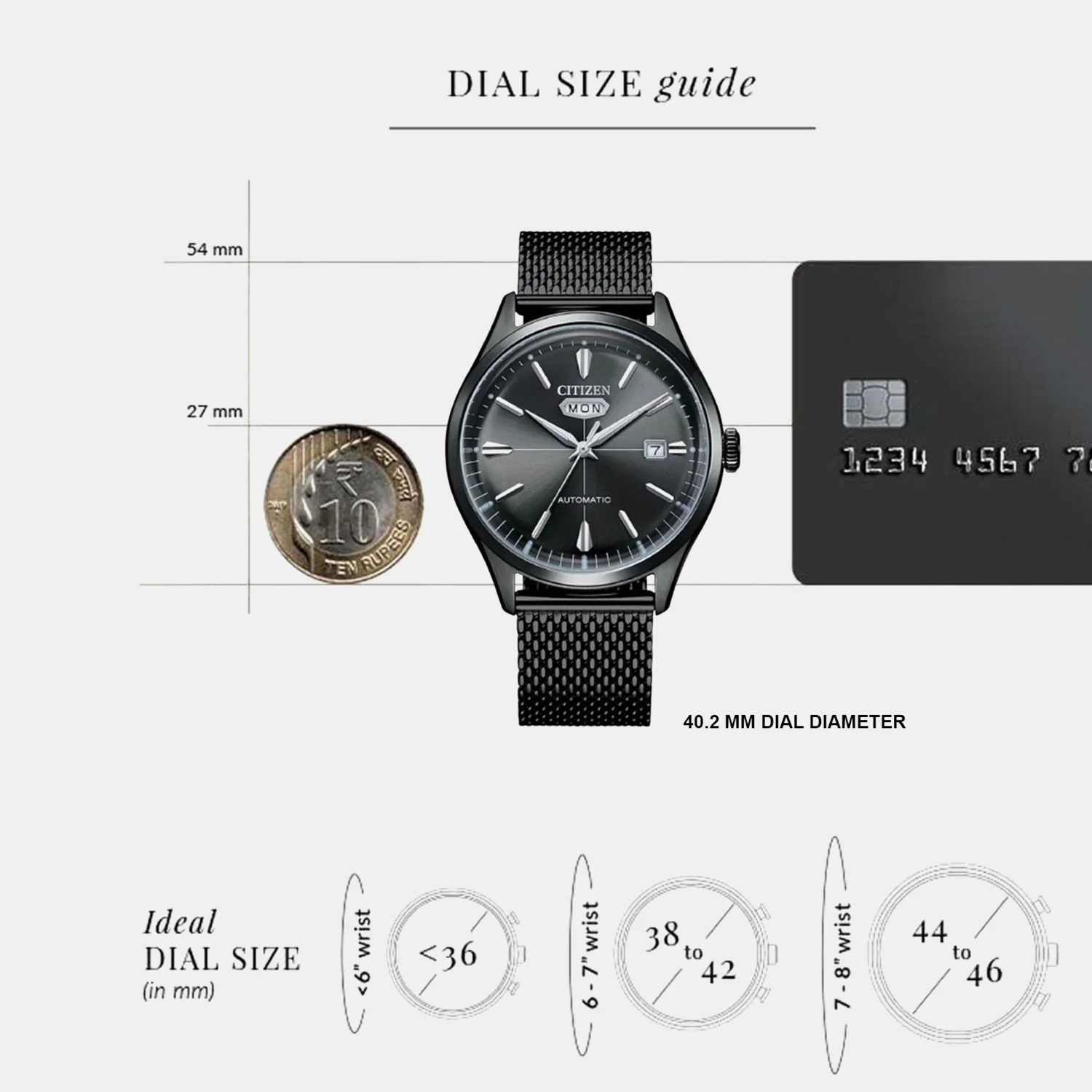 Men Automatic Black Dial Analog Stainless Steel Watch NH8397-80H - Image 7