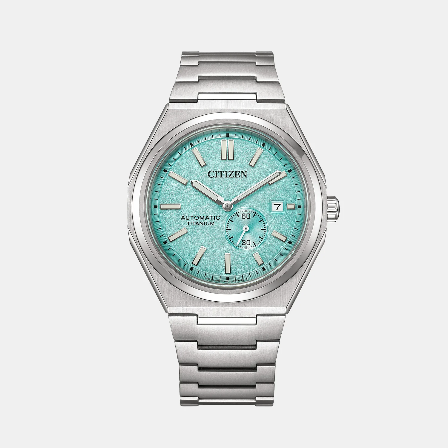Men Automatic Light Blue Dial Analog Stainless Steel Watch NJ0180-80M - Image 2