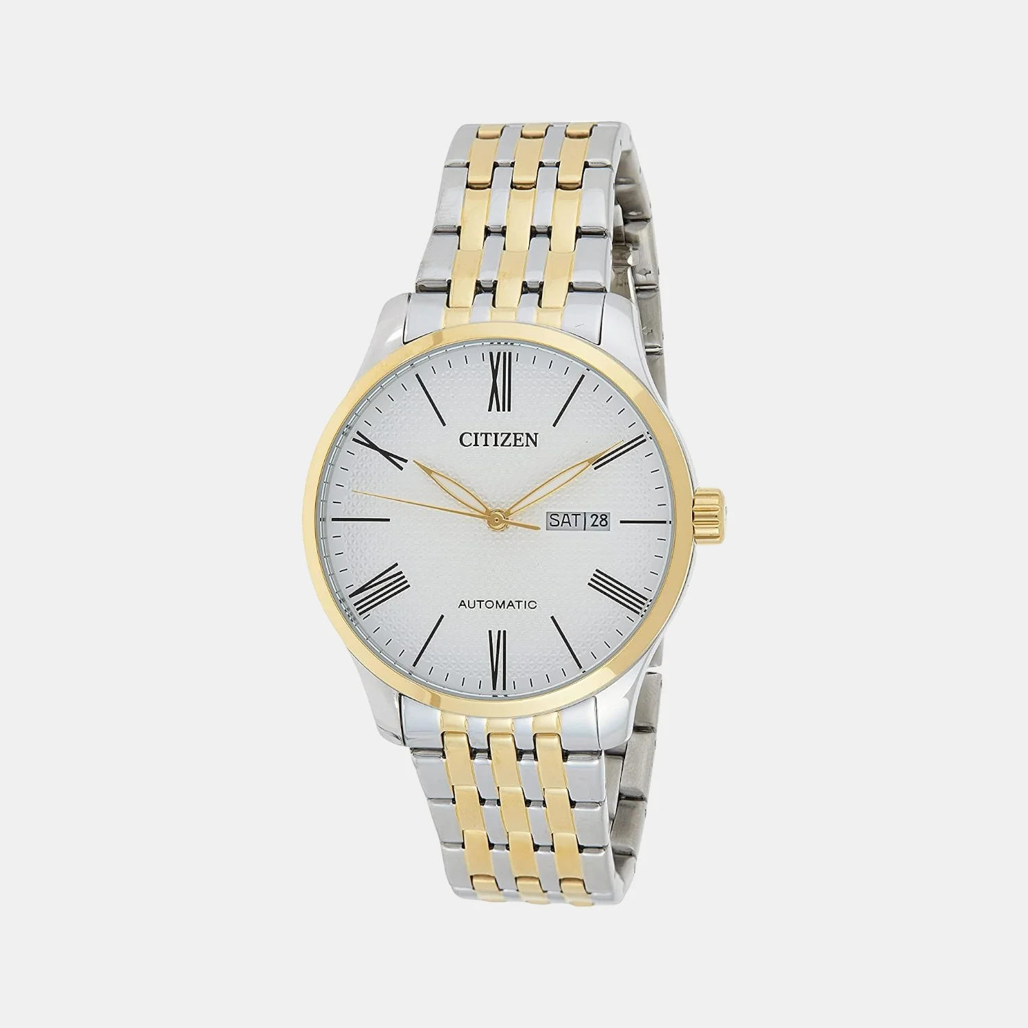 Men Automatic White Dial Analog Stainless Steel Watch NH8354-58A