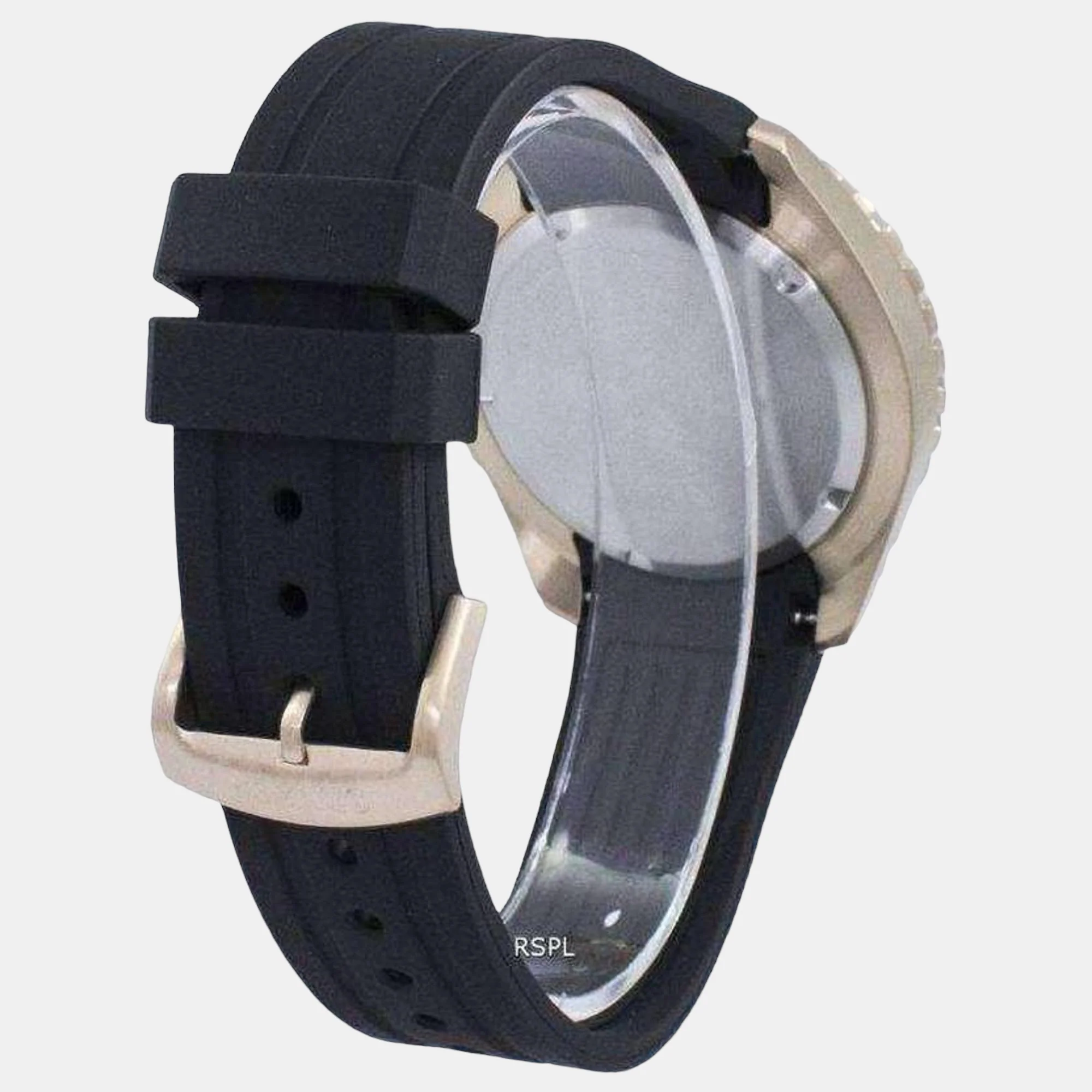 Men Eco-Drive Black Dial Analog Silicone Watch BN0193-17E - Image 3