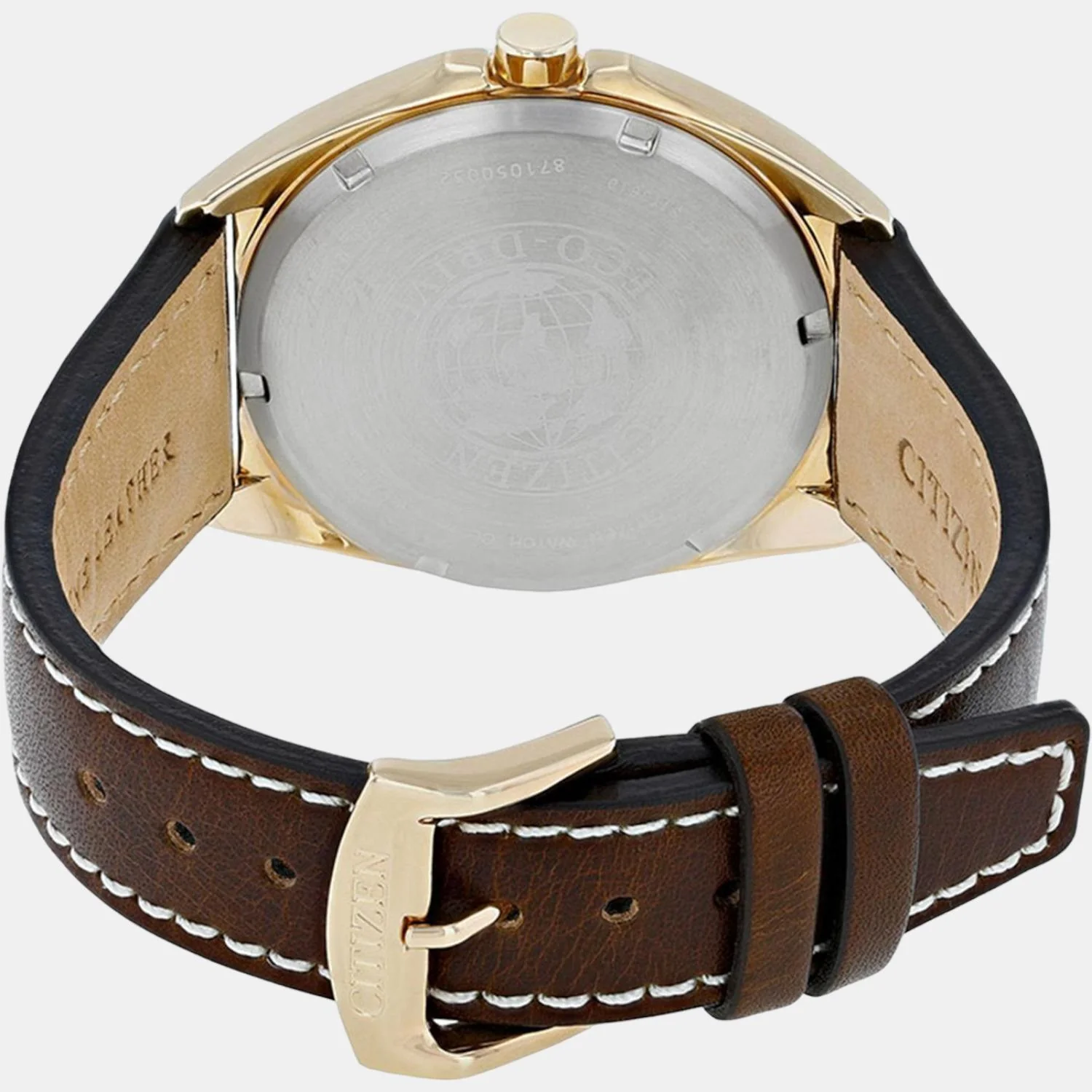 Men Eco-Drive Blue Dial Analog Leather Watch AW1573-11L - Image 4