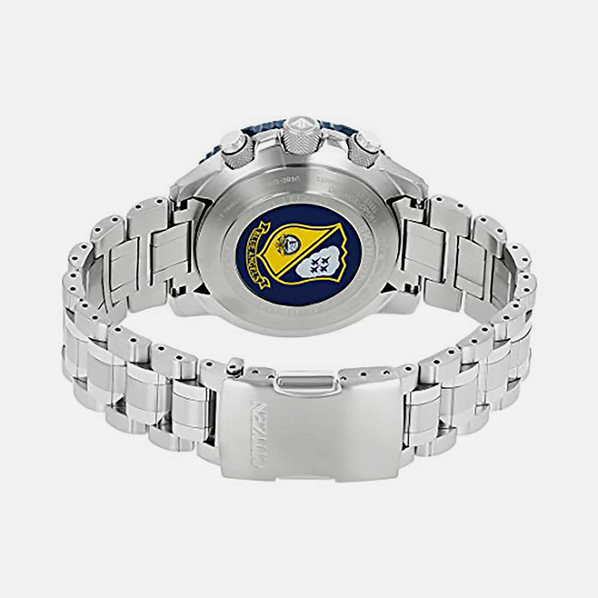 Men Eco-Drive Blue Dial Analog Stainless Steel Watch JY8088-83L - Image 3