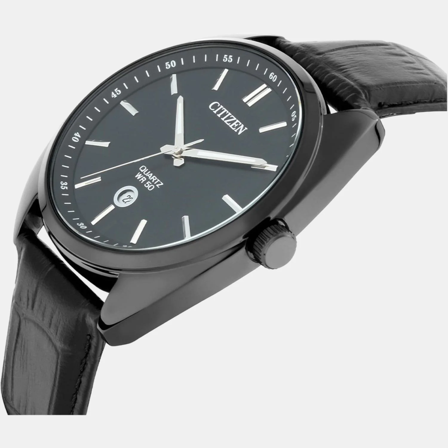 Men Quartz Black Dial Analog Leather Watch BI5095-05E - Image 2