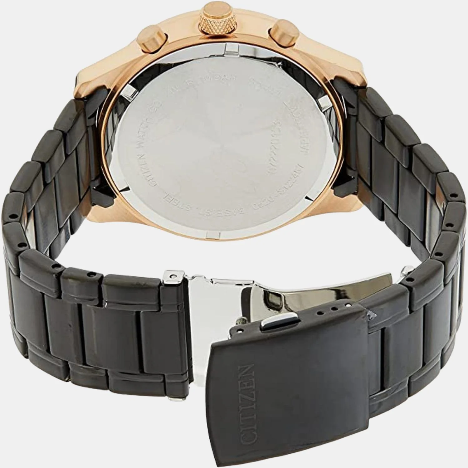 Men Quartz Black Dial Chronograph Stainless Steel Watch AN8196-55E - Image 3