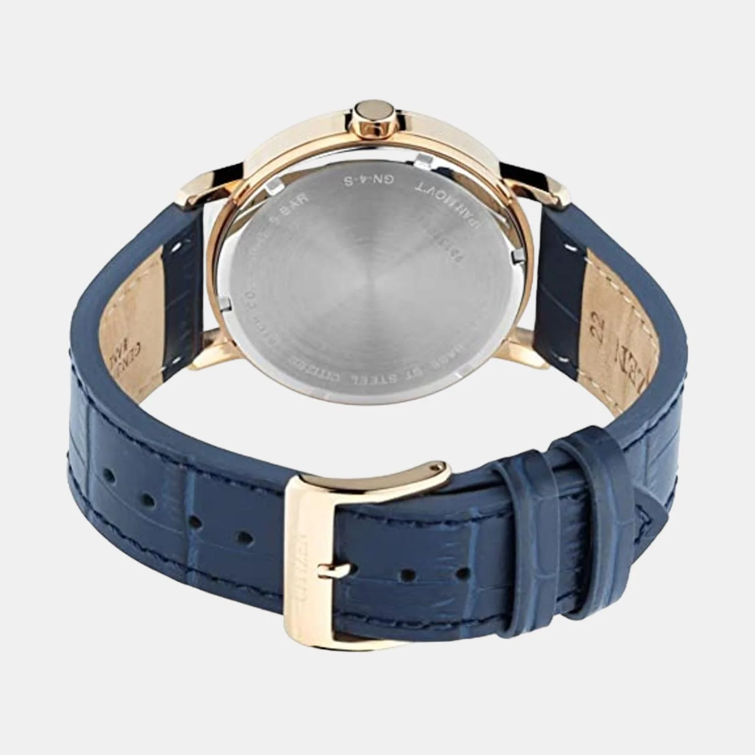 Men Quartz Blue Dial Analog Leather Watch BE9183-03L - Image 4