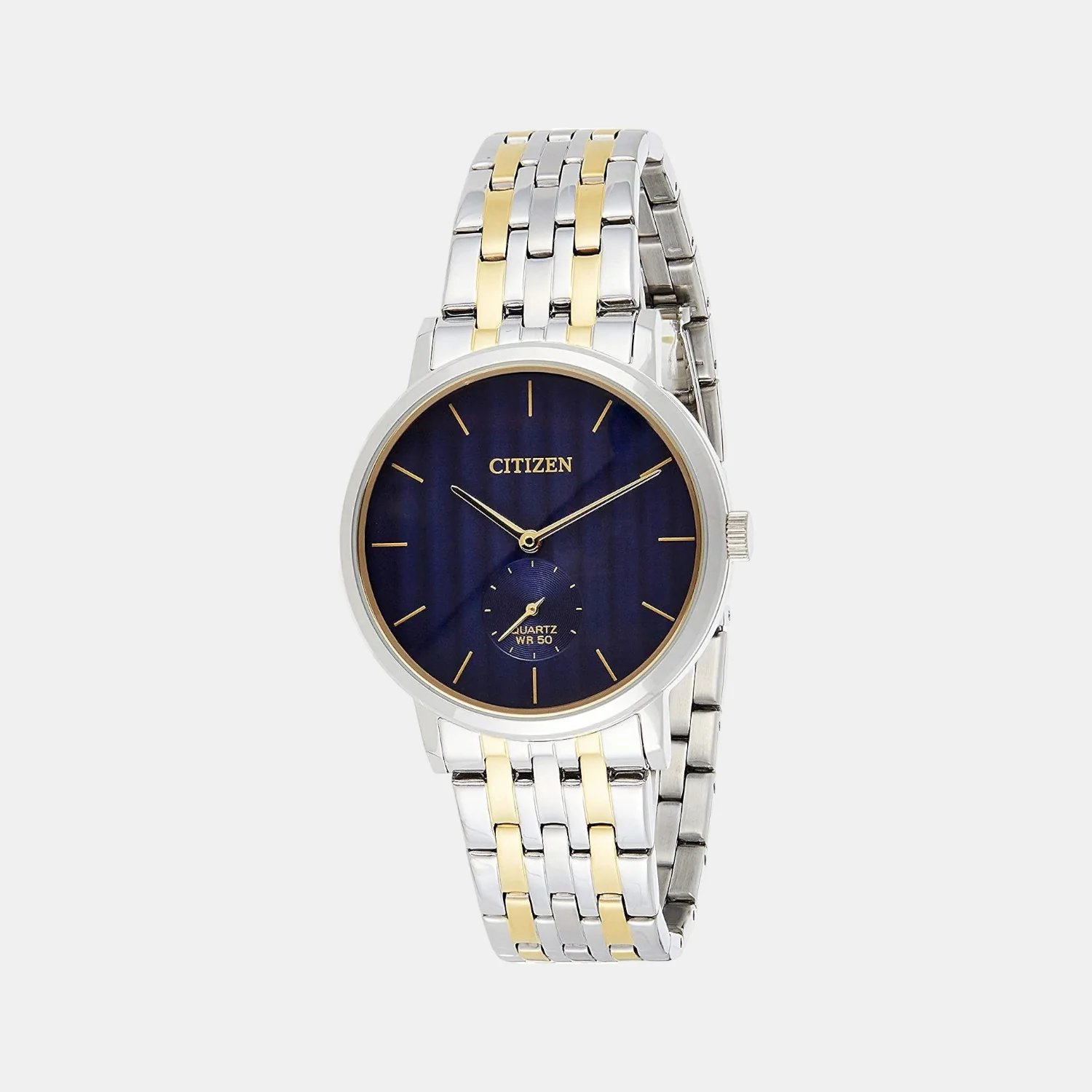 Men Quartz Blue Dial Analog Stainless Steel Watch BE9174-55L