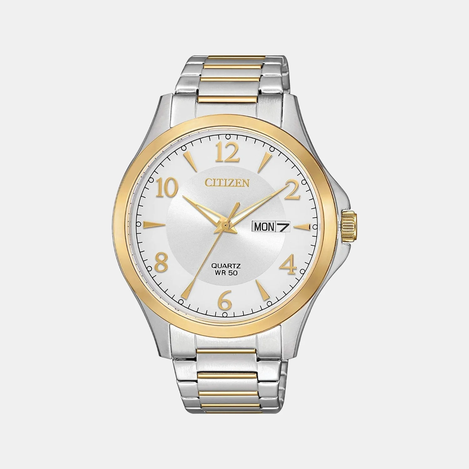 Men Quartz Silver Dial Analog Stainless Steel Watch BF2005-54A