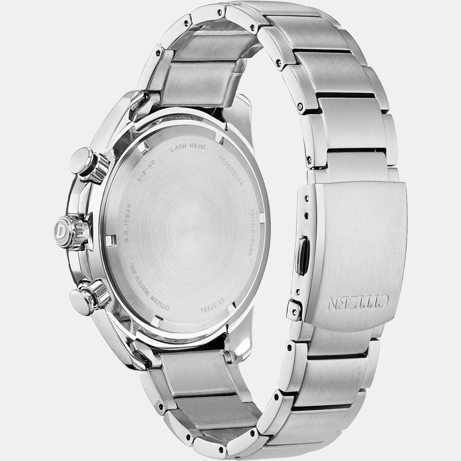 Men Quartz Silver Dial Chronograph Stainless Steel Watch AT2440-51L - Image 3