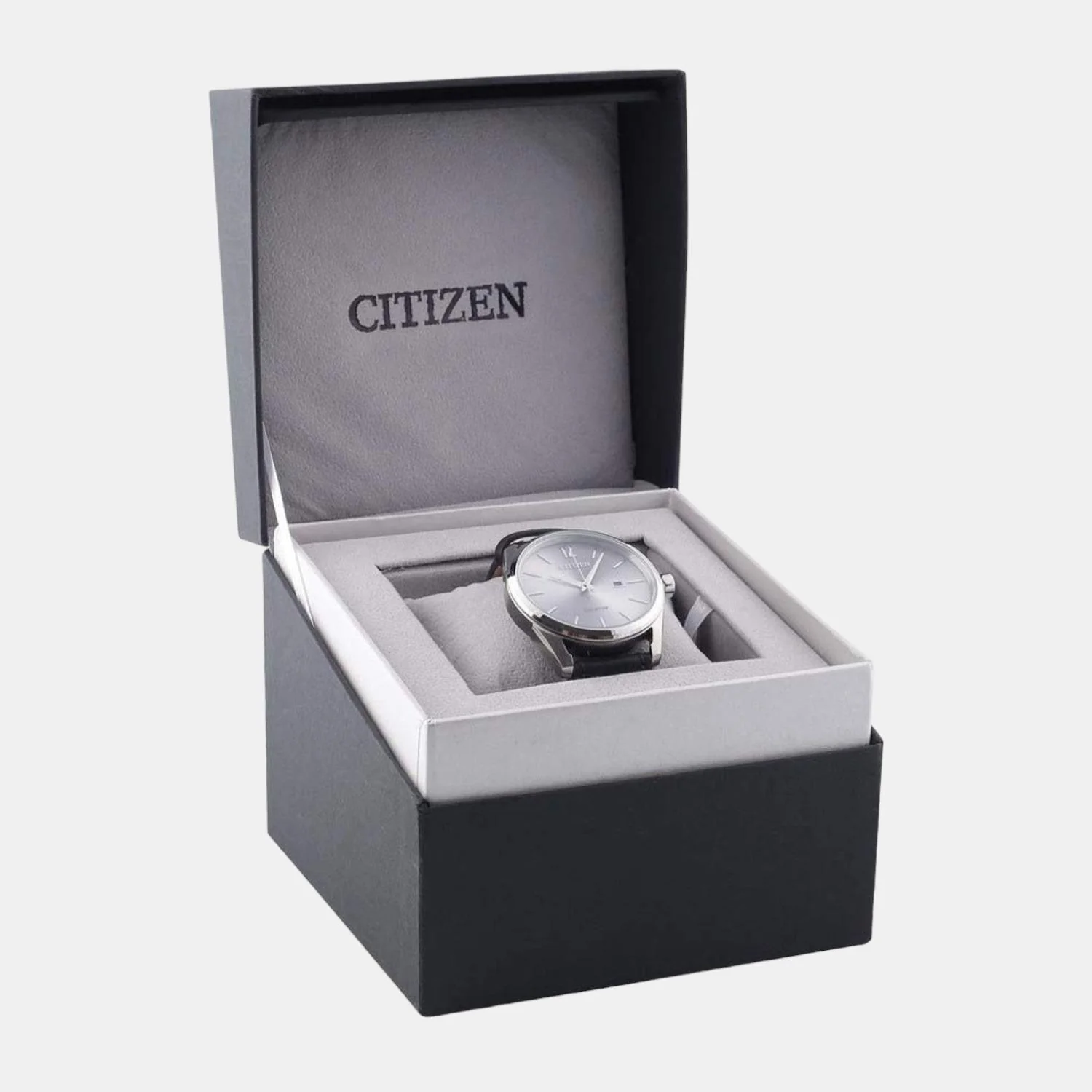Men Quartz White Dial Analog Leather Watch BM7411-16A - Image 4