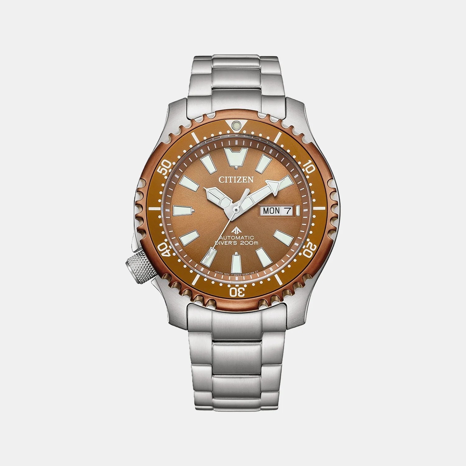 Promaster Men Automatic Brown Dial Analog Stainless Steel Watch NY0164-65X - Image 2