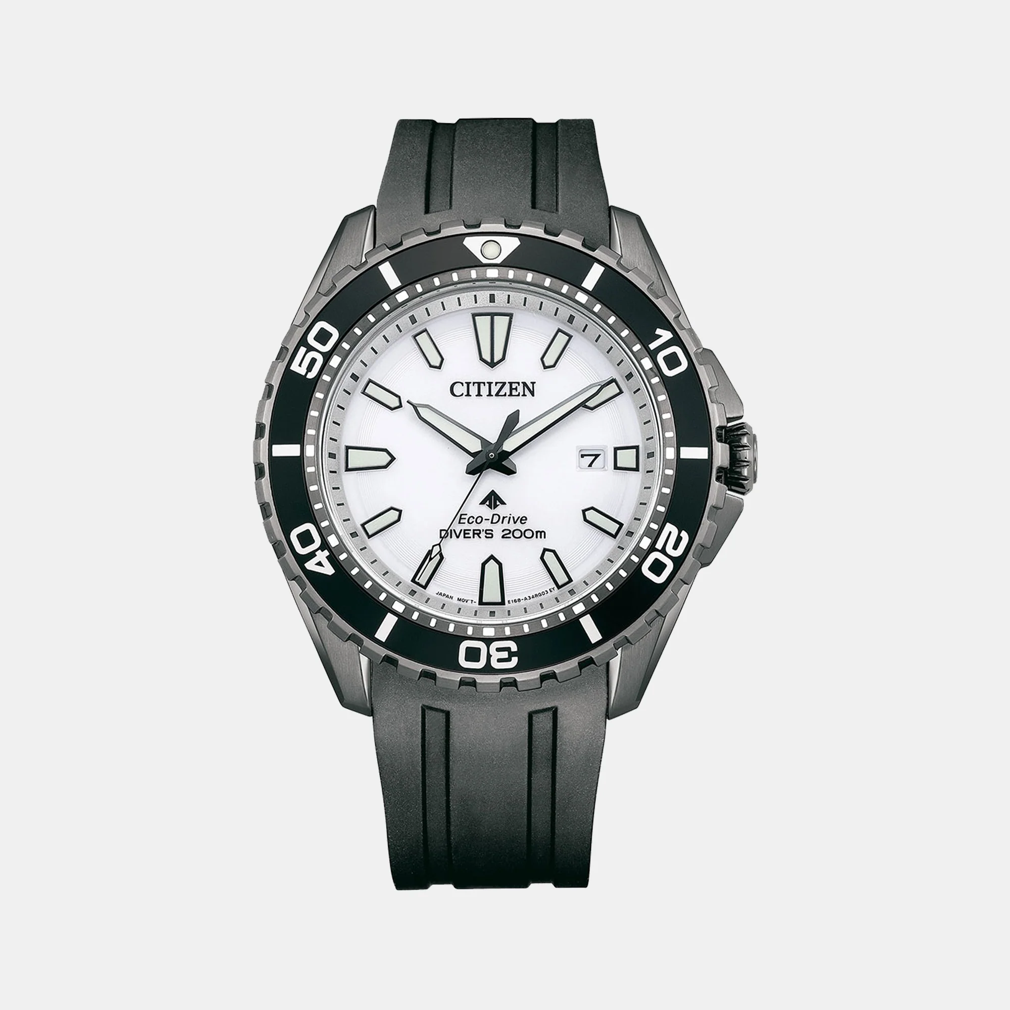 Promaster Men Eco-Drive White Dial Analog Silicone Watch BN0197-08A