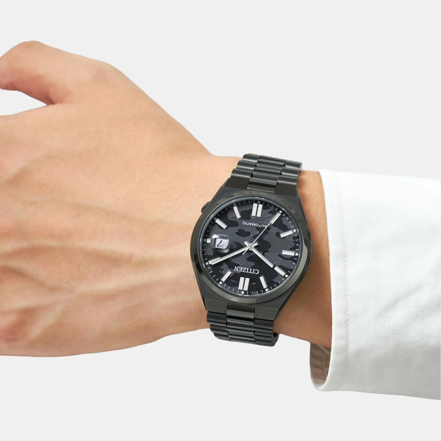 Tsuyosa Men Automatic Black Dial Analog Stainless Steel Watch NJ0155-87E - Image 5