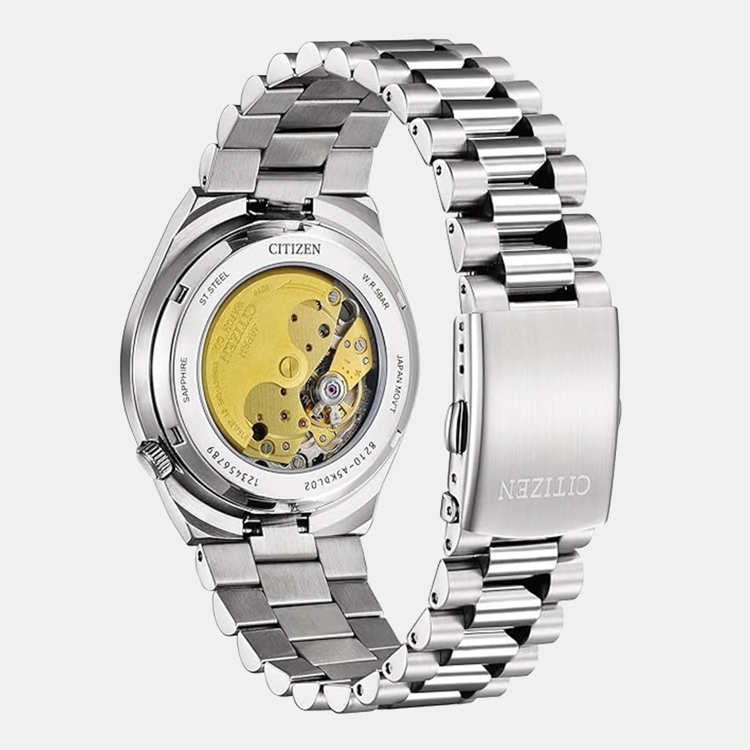 Tsuyosa Men Automatic Cream Dial Analog Stainless Steel Watch NJ0151-88W - Image 4
