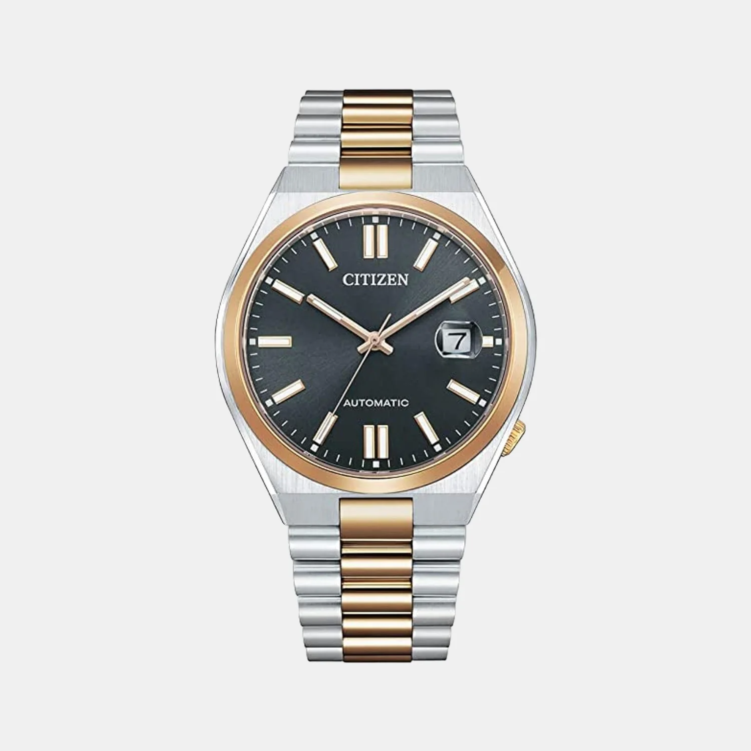 Tsuyosa Men Automatic Grey Dial Analog Stainless Steel Watch NJ0154-80H