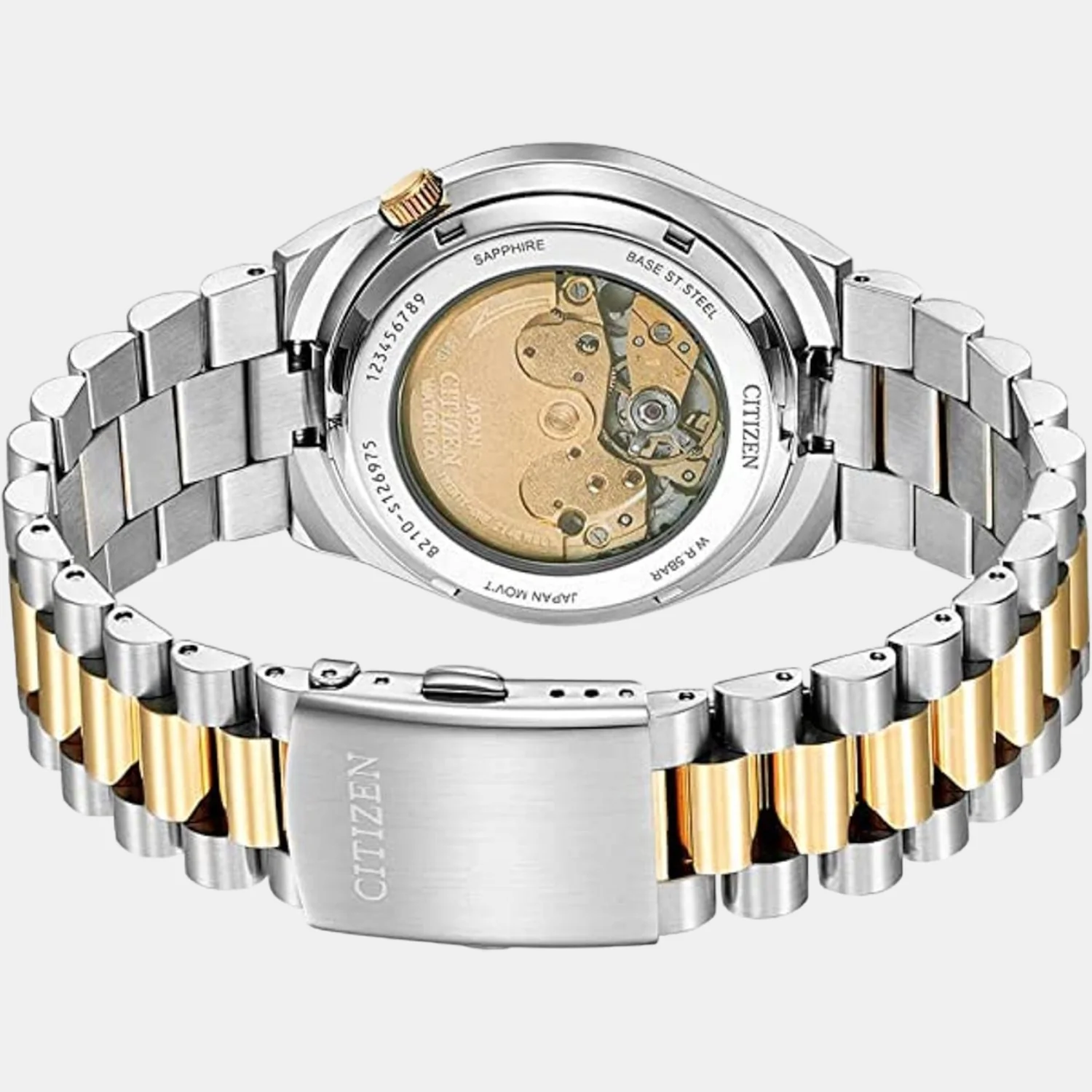 Tsuyosa Men Automatic Grey Dial Analog Stainless Steel Watch NJ0154-80H - Image 4