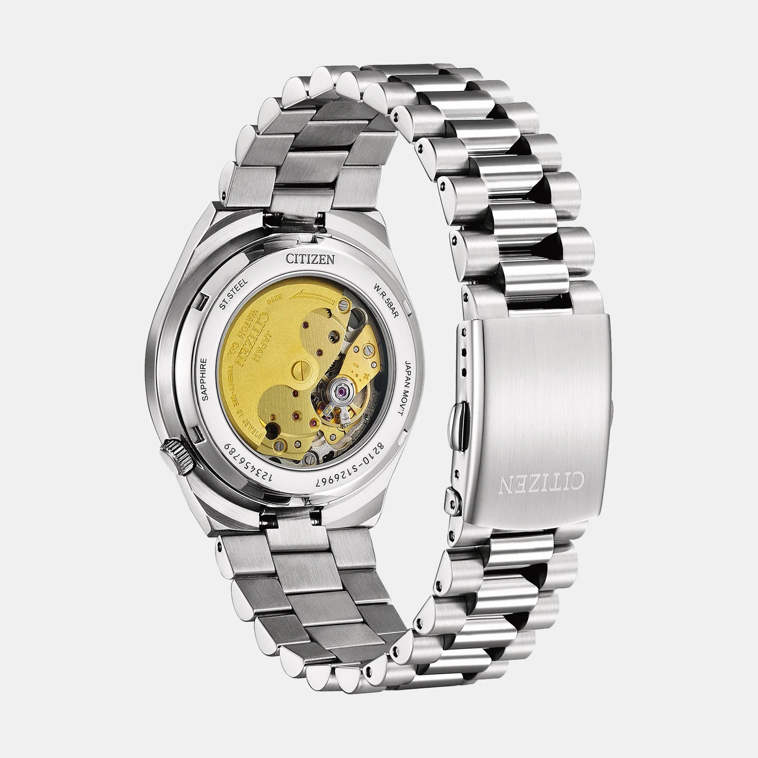 Tsuyosa Men Automatic Rainbow Dial Analog Stainless Steel Watch NJ0151-53W - Image 4