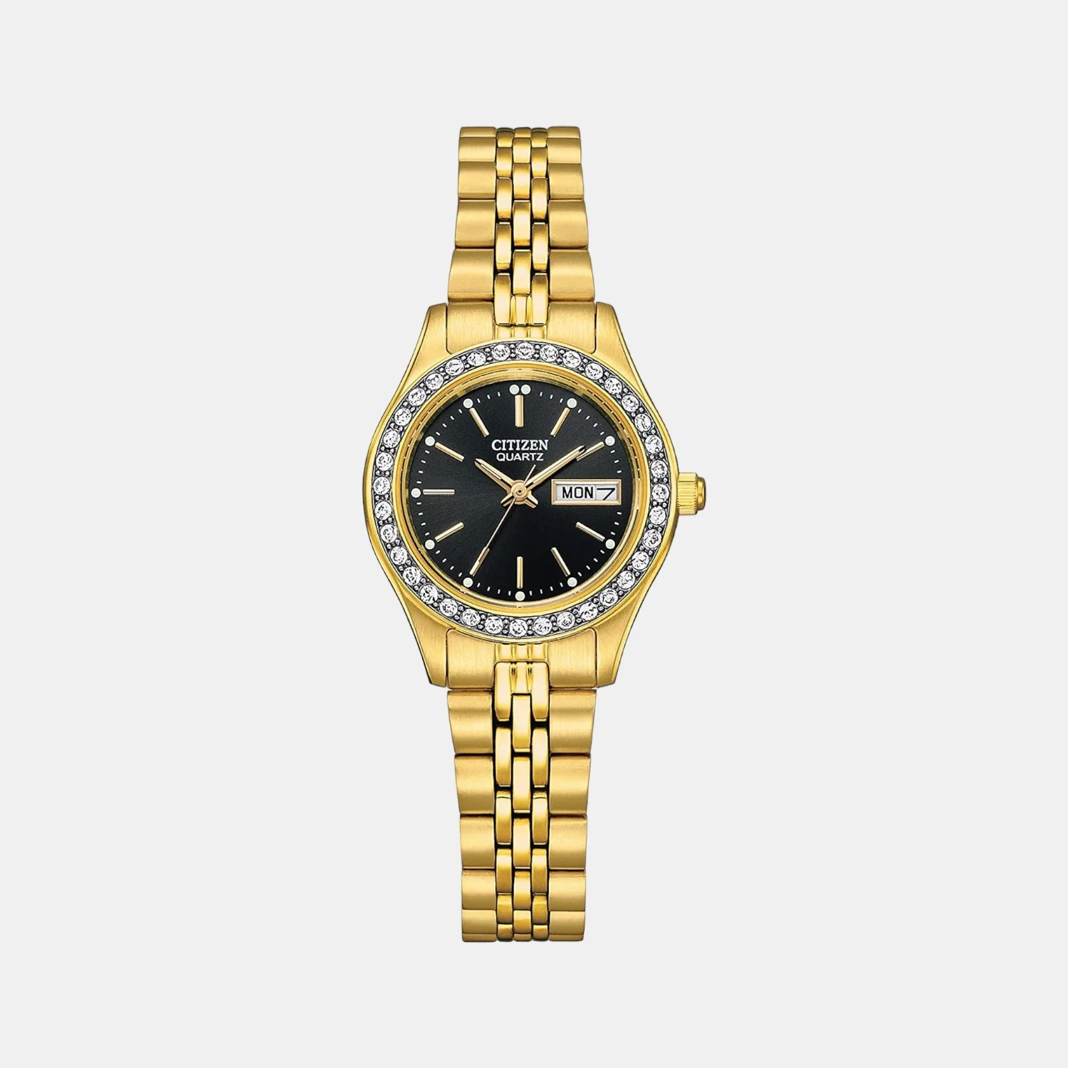 Women Quartz Black Dial Analog Stainless Steel Watch EQ0532-55E