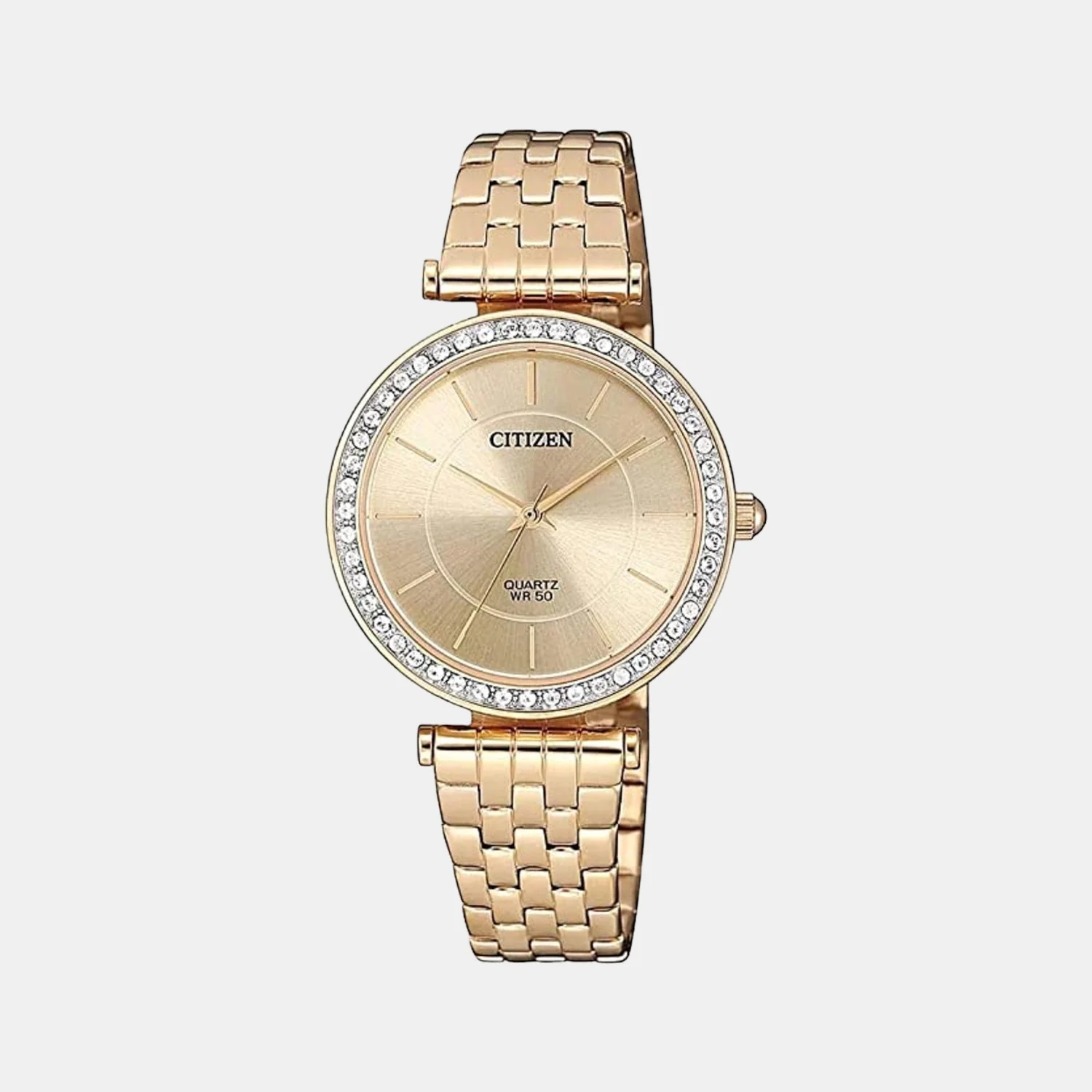 Women Quartz Rose Gold Dial Analog Stainless Steel Watch ER0213-57X